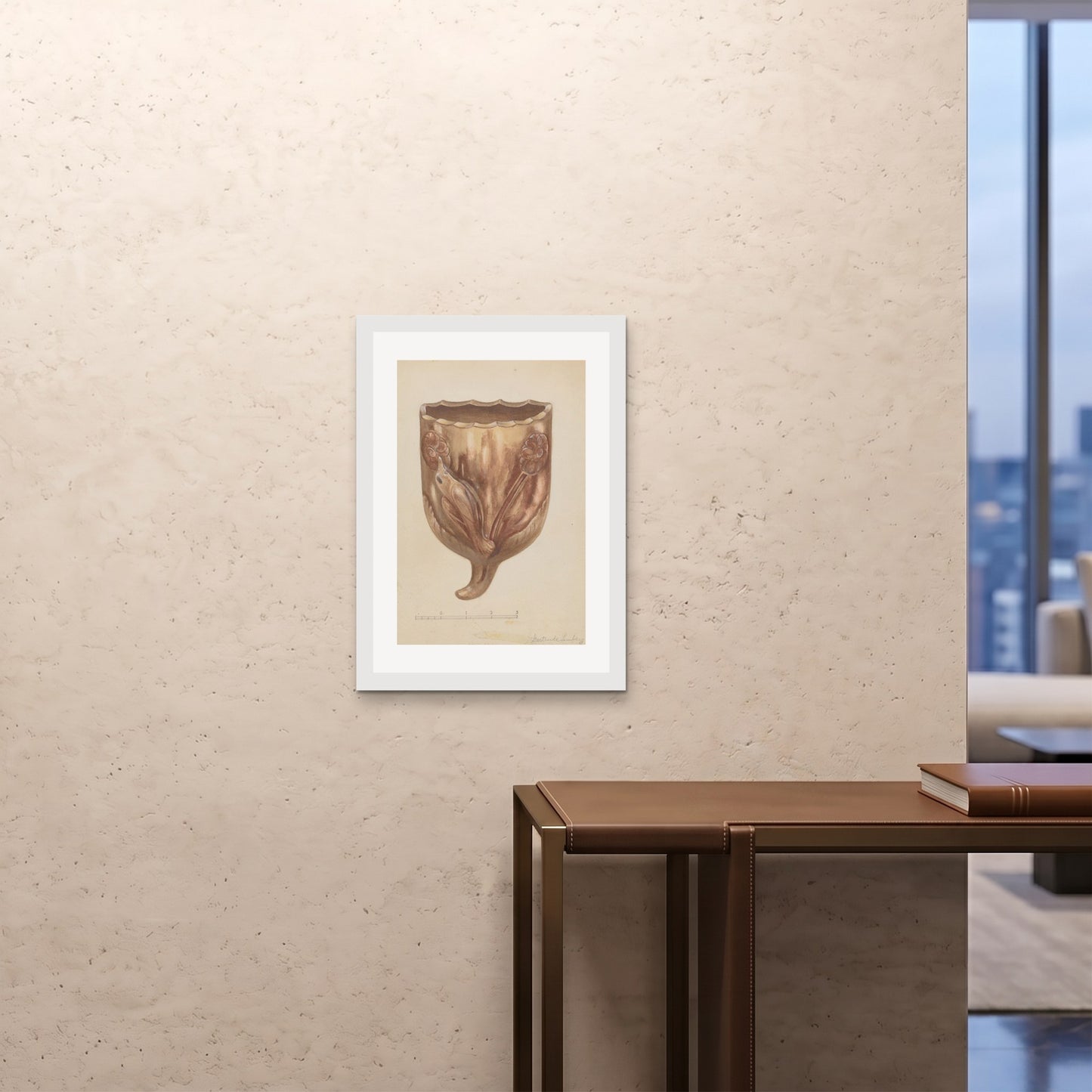 Orlonzo - FRAMED PRINT WHITE 20x2850x70cm ROOM