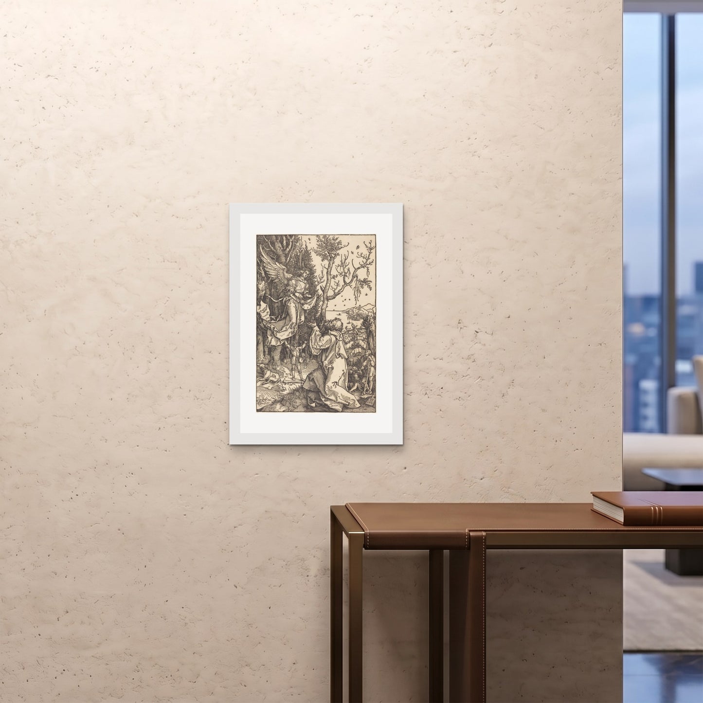 Orlonzo - FRAMED PRINT WHITE 20x2850x70cm ROOM