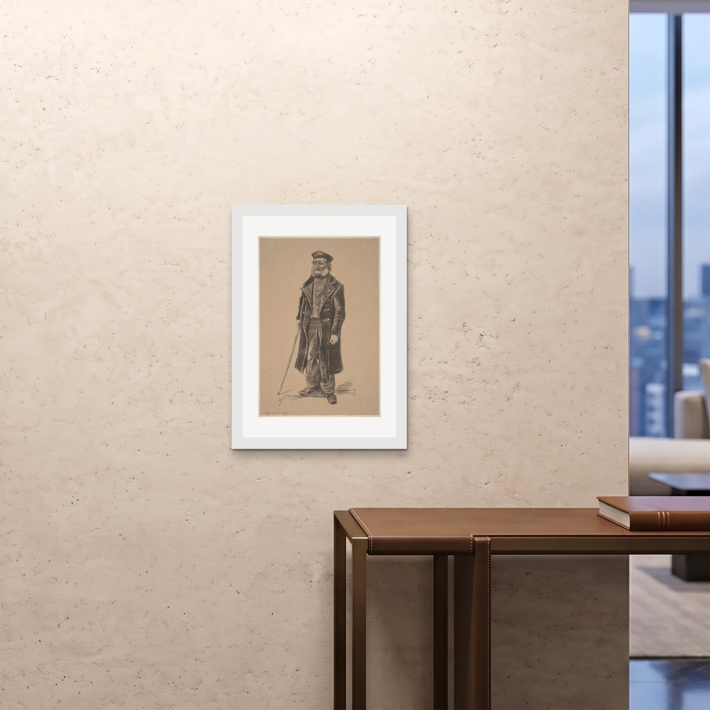 Orlonzo - FRAMED PRINT WHITE 20x2850x70cm ROOM