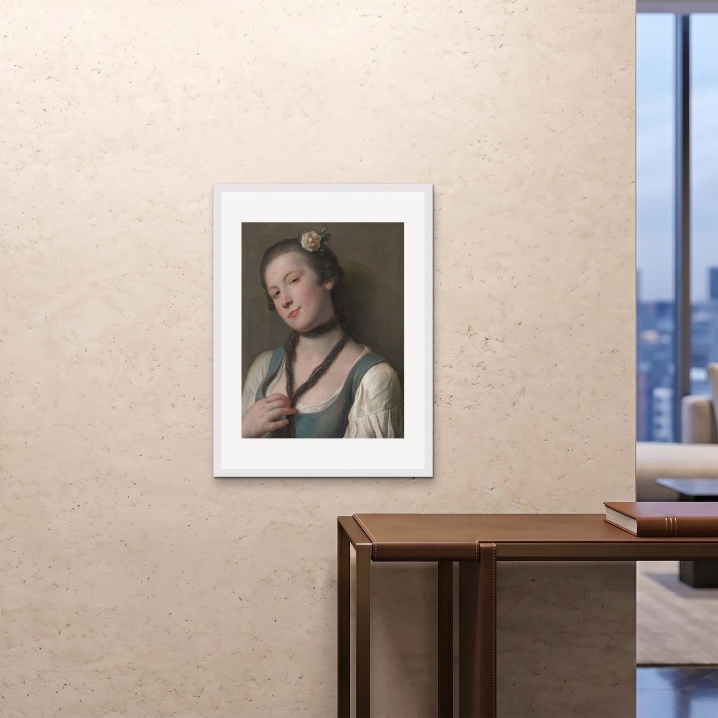Orlonzo - FRAMED PRINT WHITE 24x3260x80cm ROOM