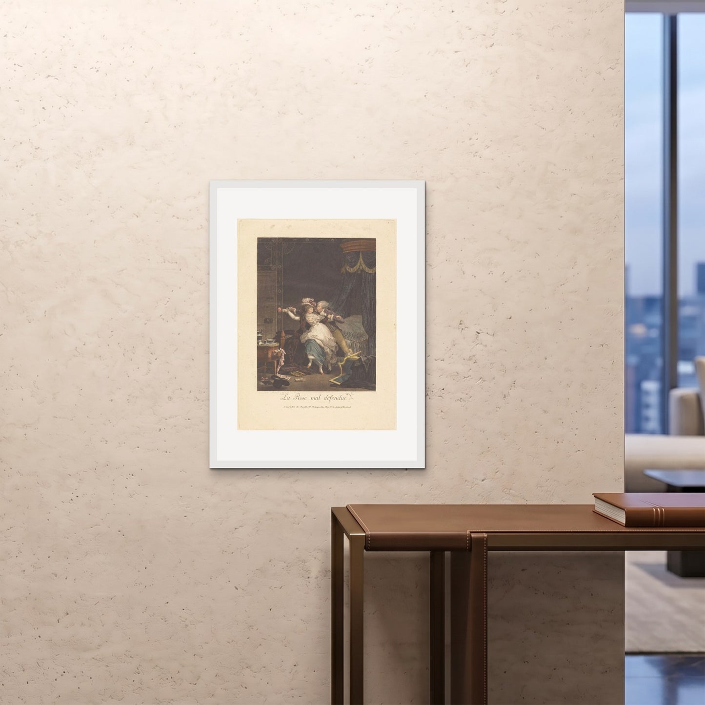Orlonzo - FRAMED PRINT WHITE 24x3260x80cm ROOM