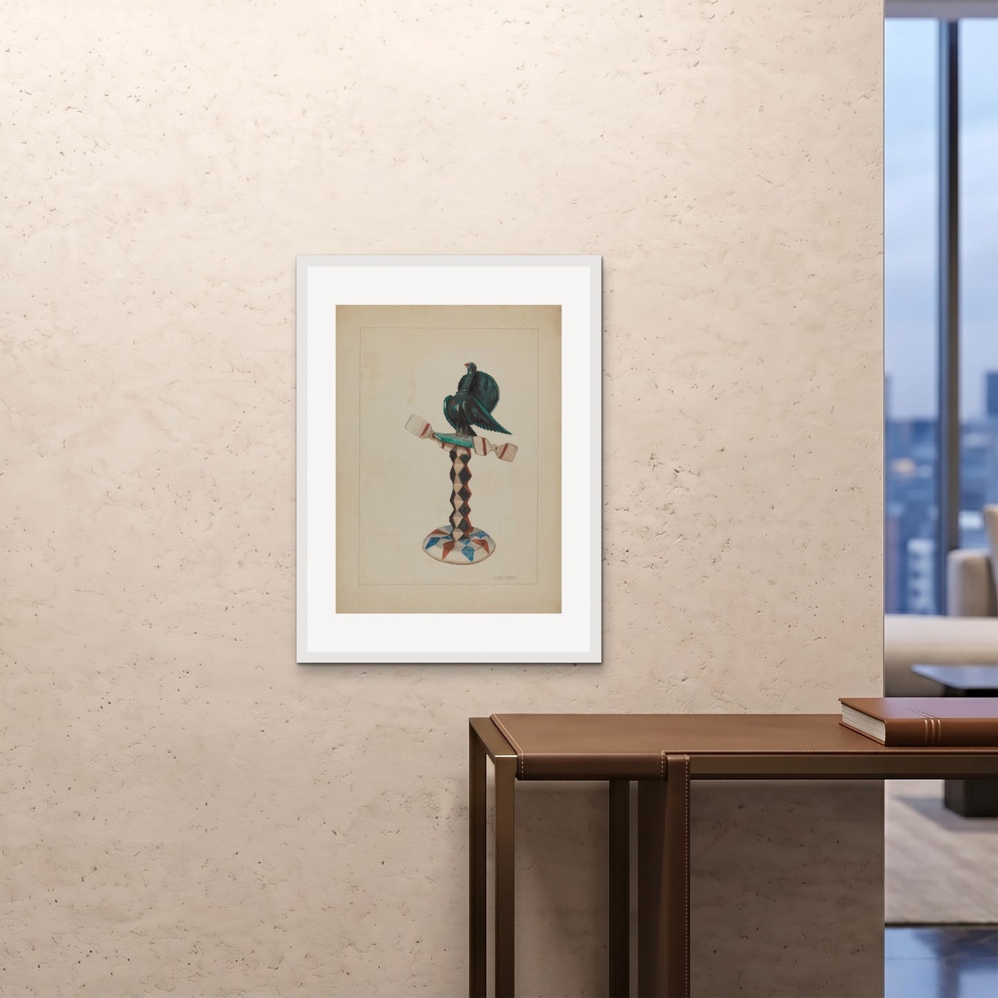 Orlonzo - FRAMED PRINT WHITE 24x3260x80cm ROOM