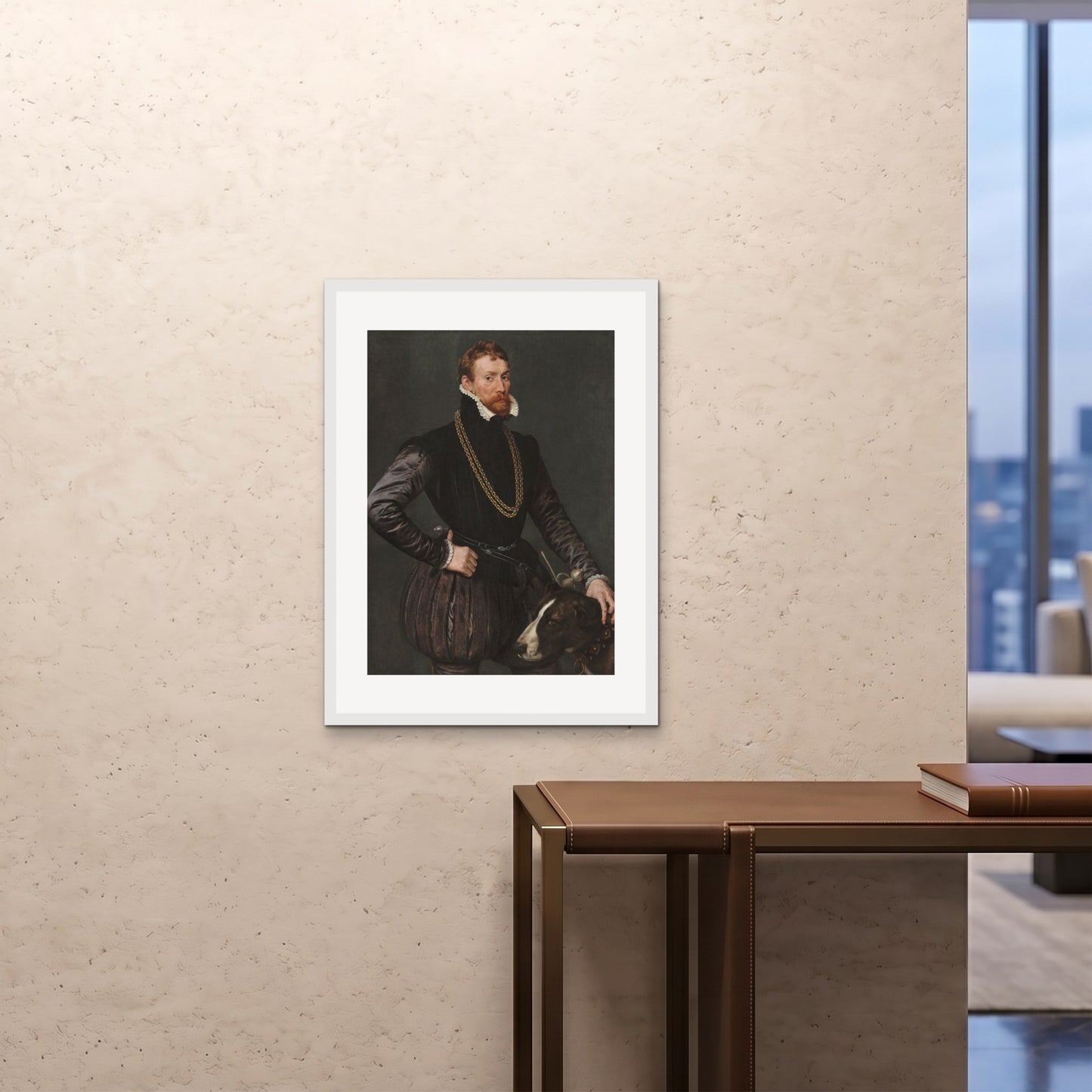Orlonzo - FRAMED PRINT WHITE 24x3260x80cm ROOM