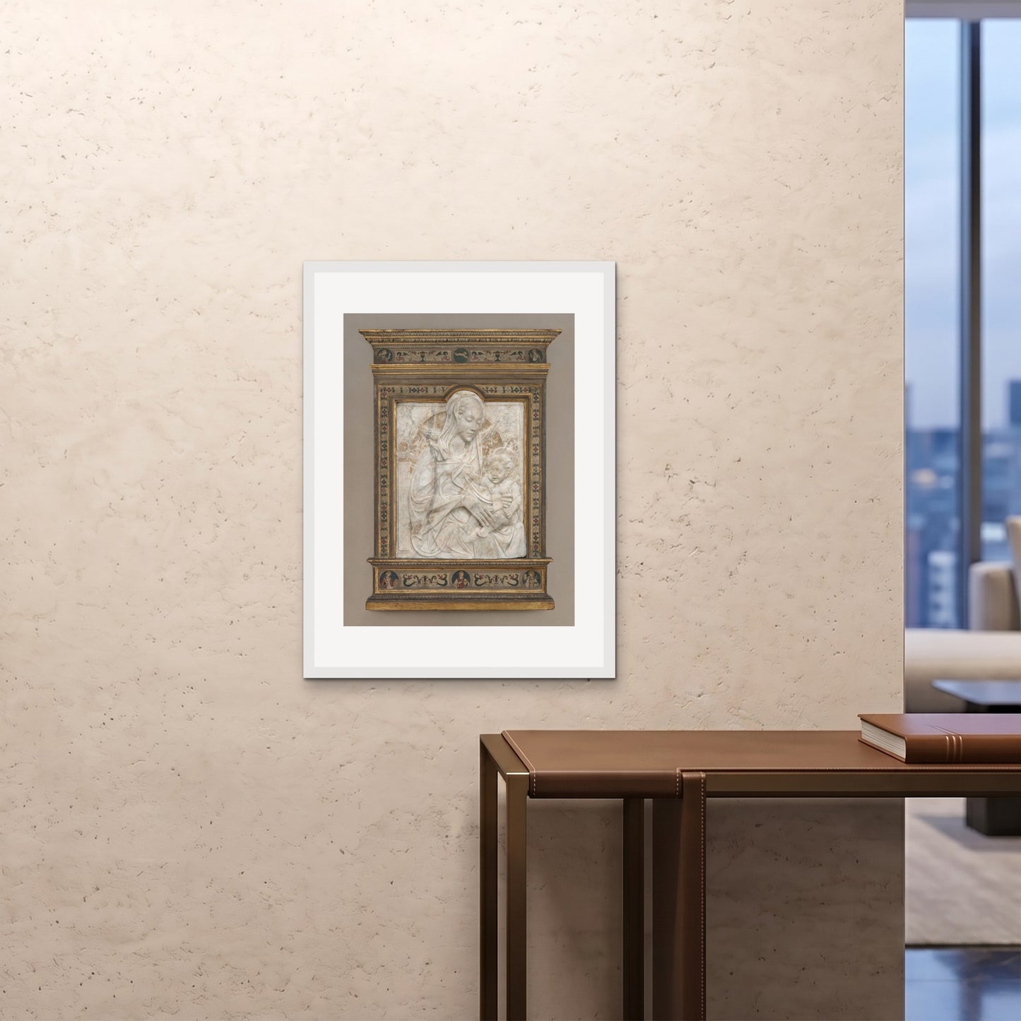 Orlonzo - FRAMED PRINT WHITE 24x3260x80cm ROOM