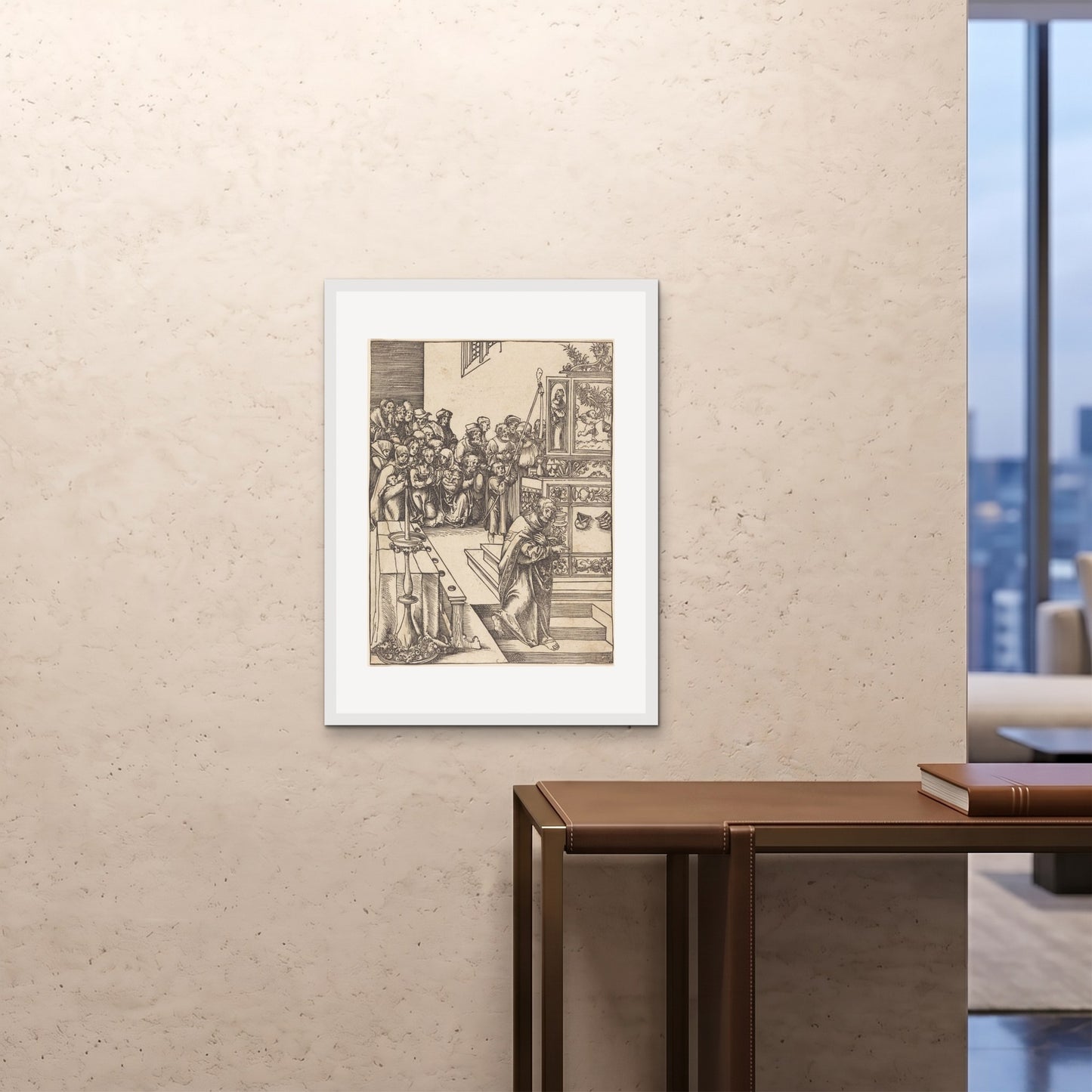 Orlonzo - FRAMED PRINT WHITE 24x3260x80cm ROOM