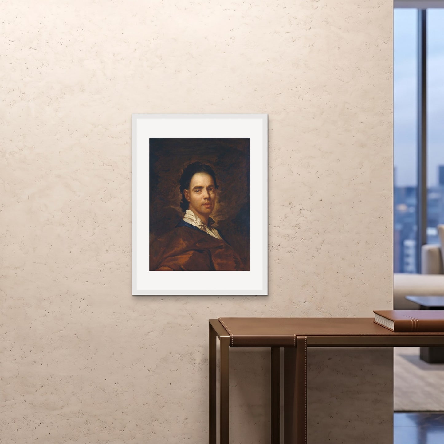 Orlonzo - FRAMED PRINT WHITE 24x3260x80cm ROOM