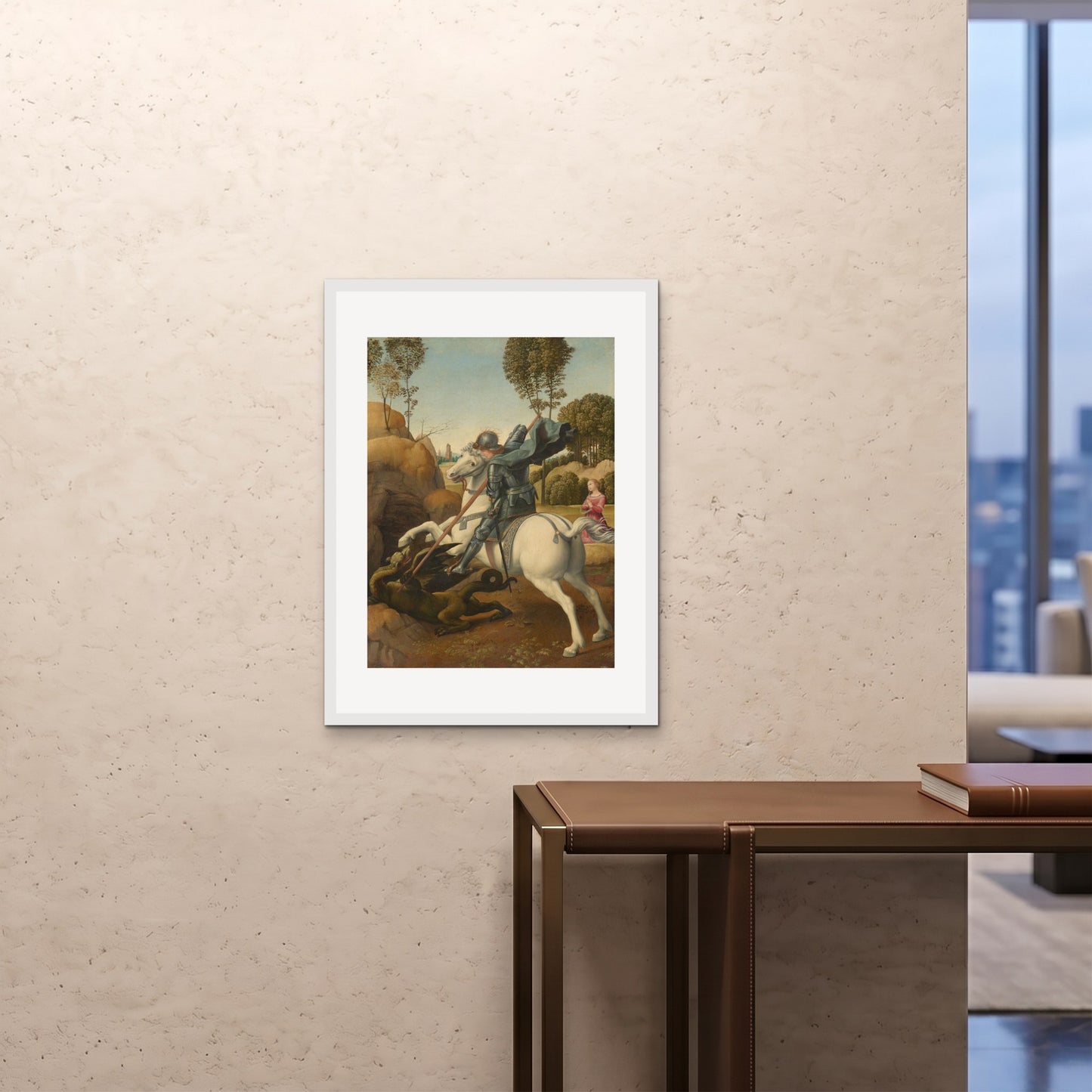 Orlonzo - FRAMED PRINT WHITE 24x3260x80cm ROOM