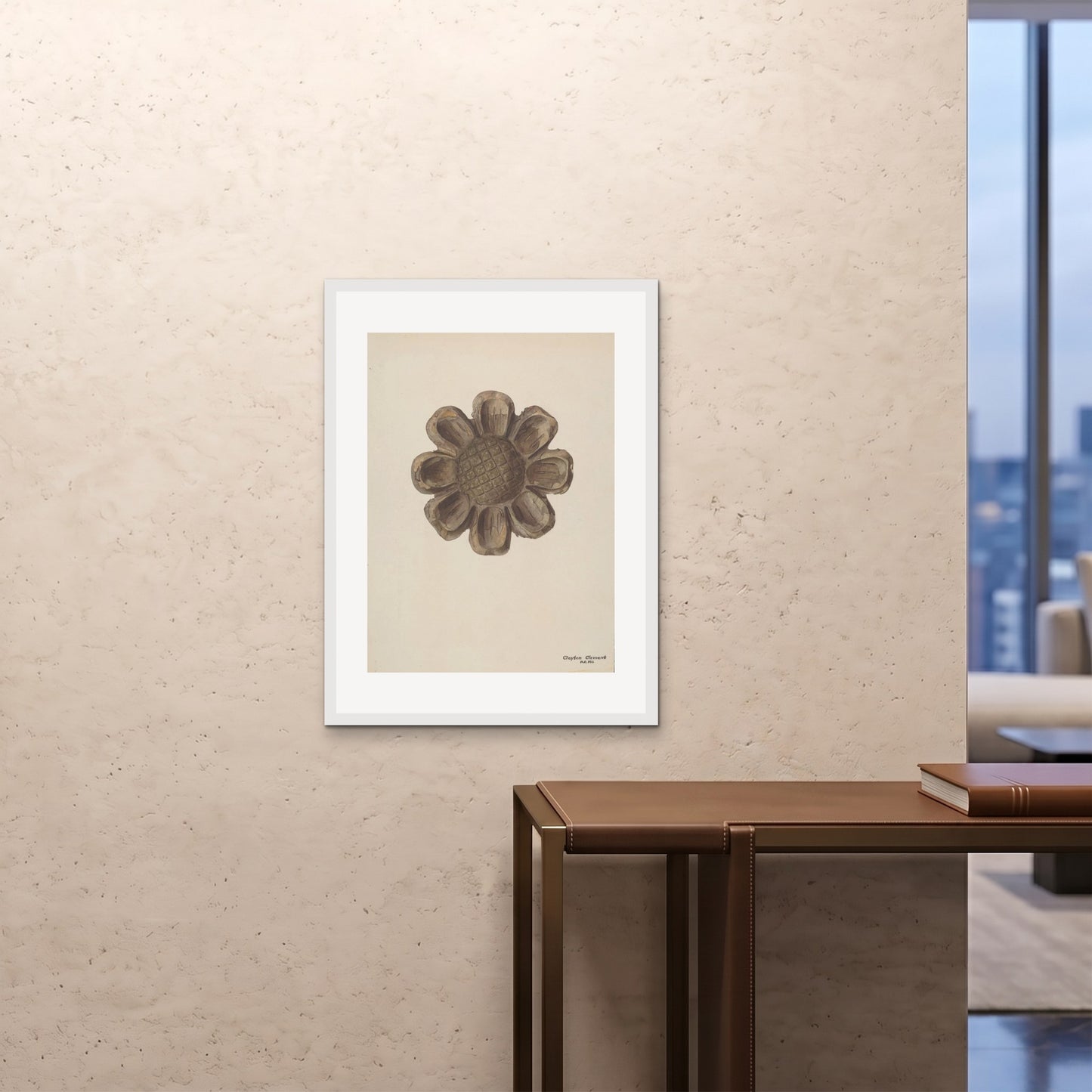 Orlonzo - FRAMED PRINT WHITE 24x3260x80cm ROOM