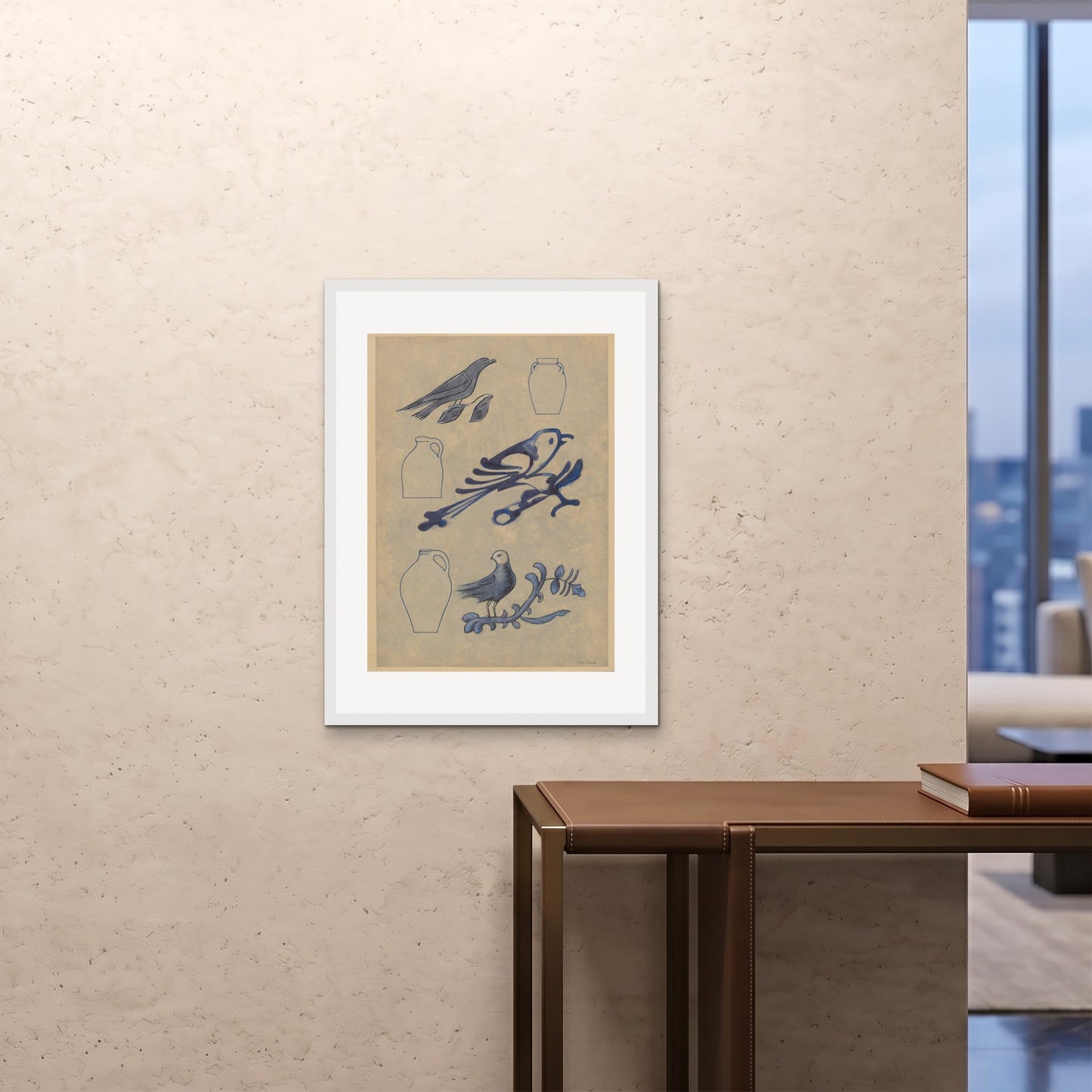 Orlonzo - FRAMED PRINT WHITE 24x3260x80cm ROOM