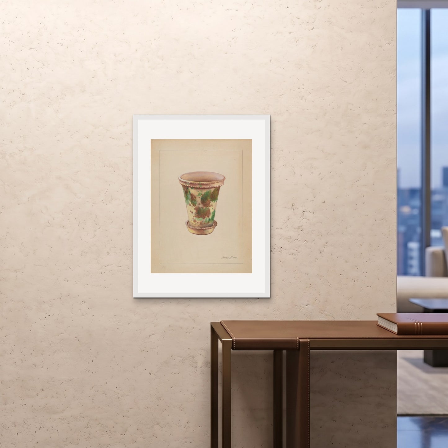 Orlonzo - FRAMED PRINT WHITE 24x3260x80cm ROOM