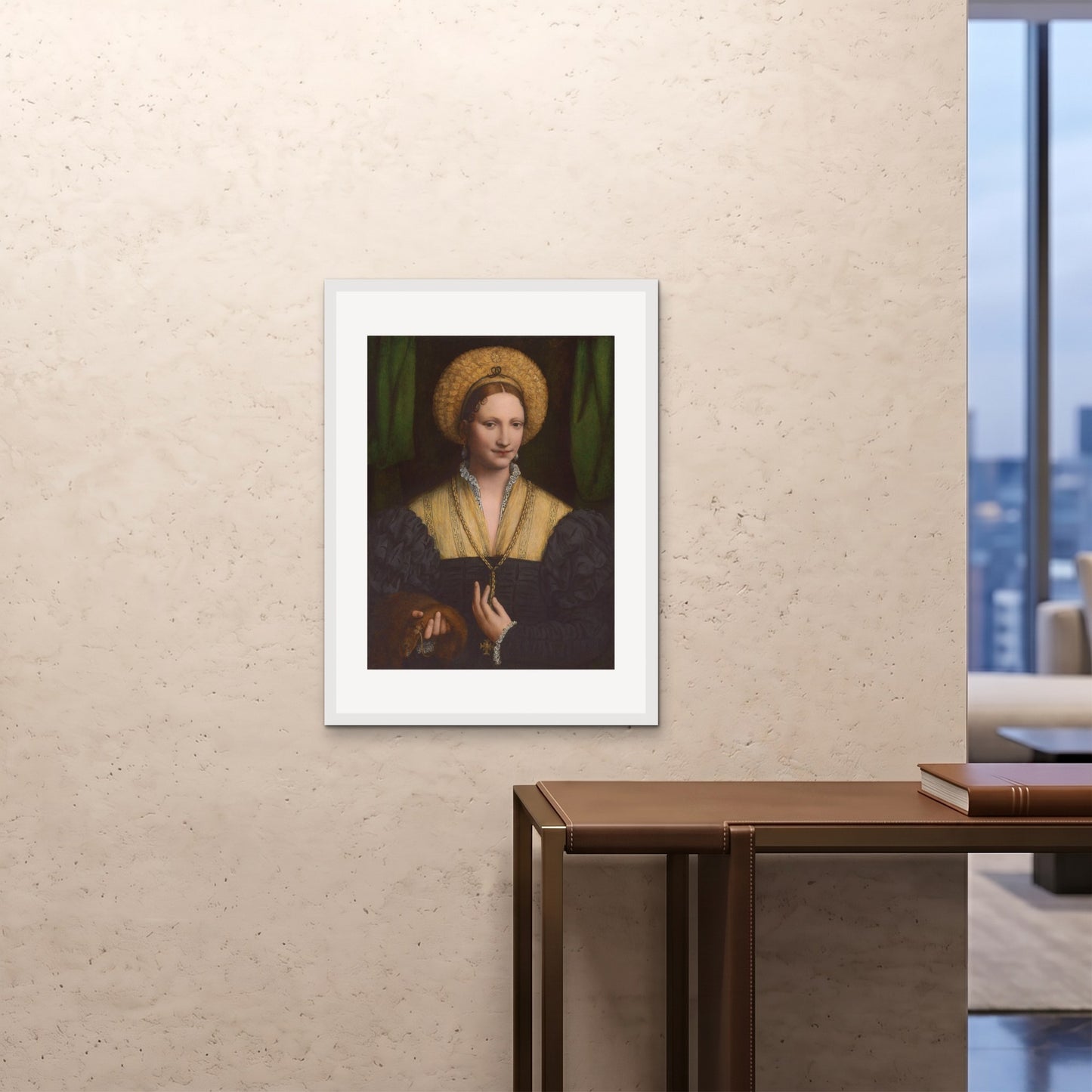 Orlonzo - FRAMED PRINT WHITE 24x3260x80cm ROOM