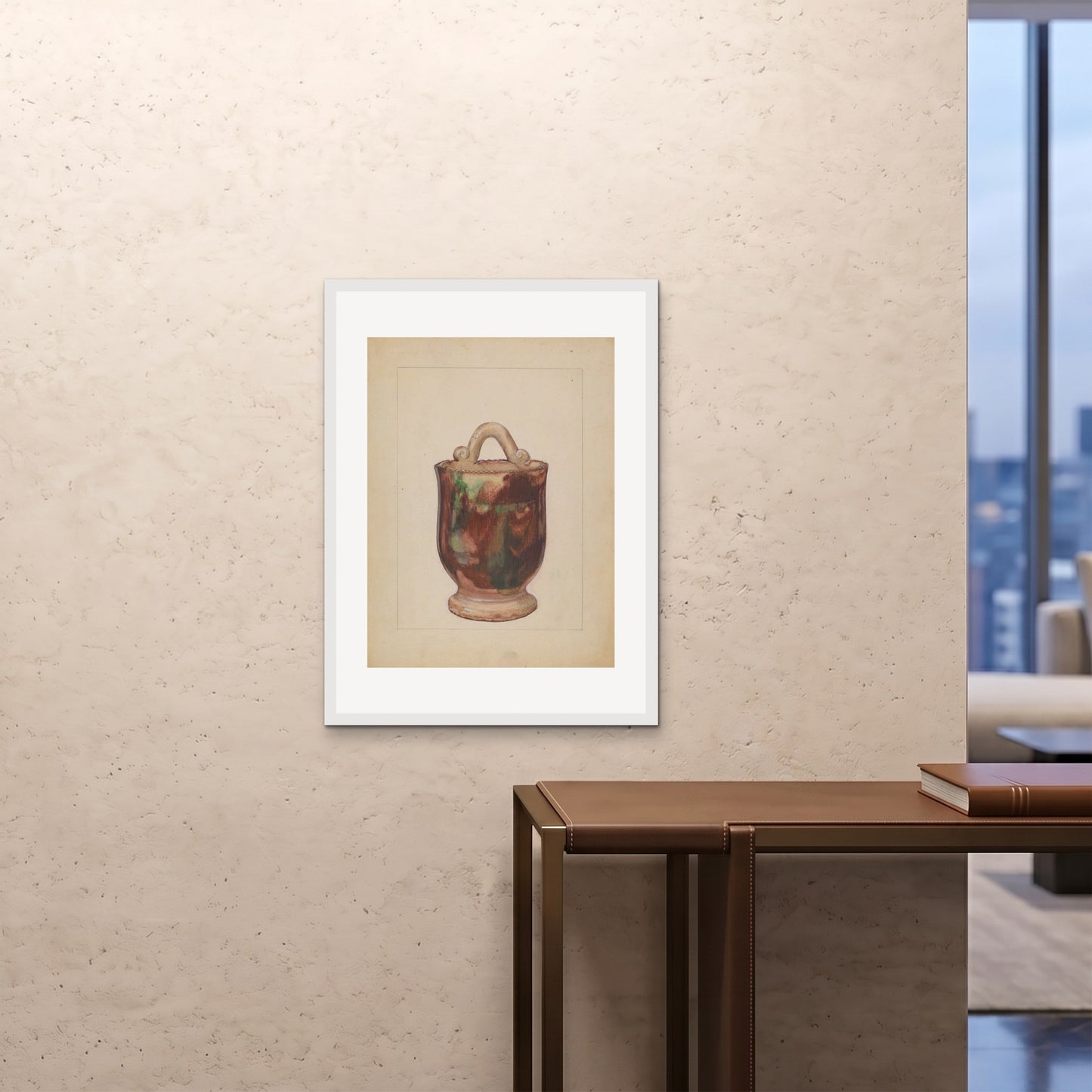 Orlonzo - FRAMED PRINT WHITE 24x3260x80cm ROOM