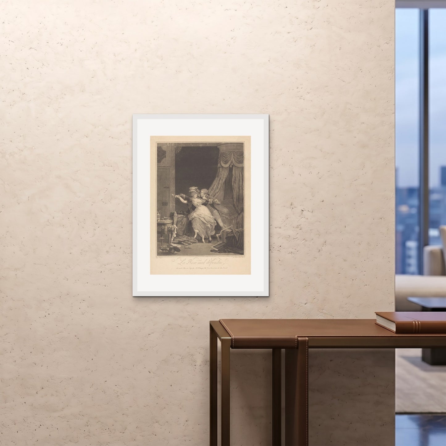 Orlonzo - FRAMED PRINT WHITE 24x3260x80cm ROOM