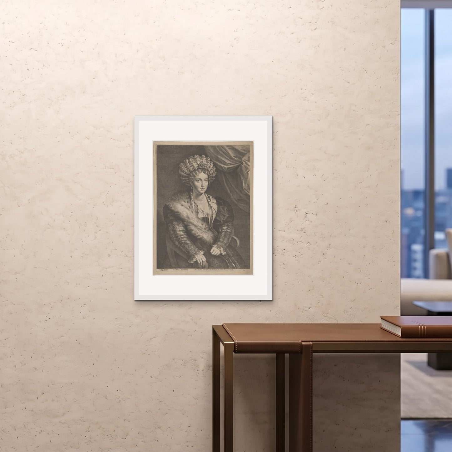 Orlonzo - FRAMED PRINT WHITE 24x3260x80cm ROOM
