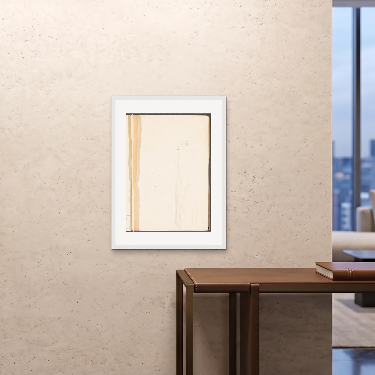 Orlonzo - FRAMED PRINT WHITE 24x3260x80cm ROOM