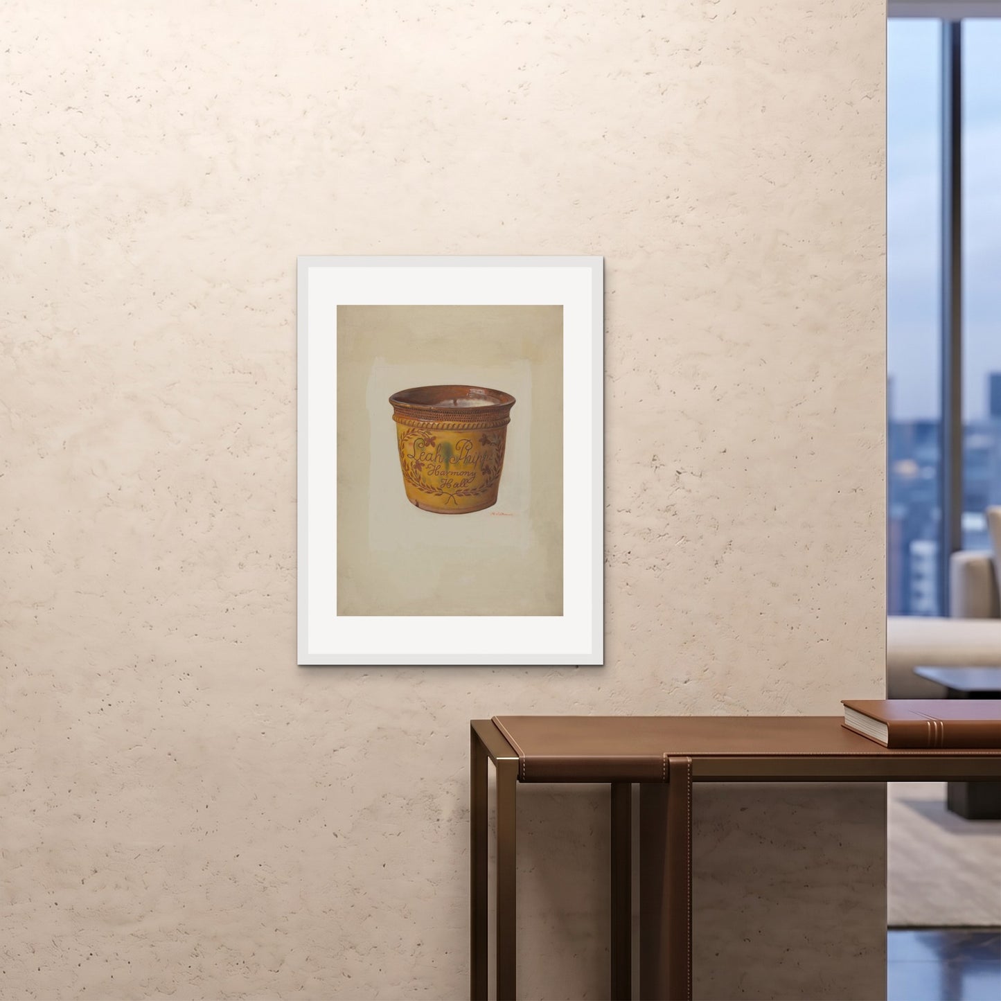 Orlonzo - FRAMED PRINT WHITE 24x3260x80cm ROOM