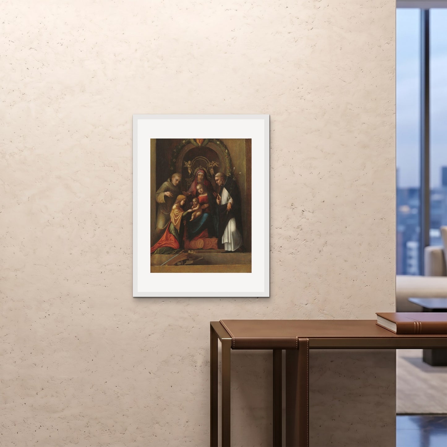 Orlonzo - FRAMED PRINT WHITE 24x3260x80cm ROOM