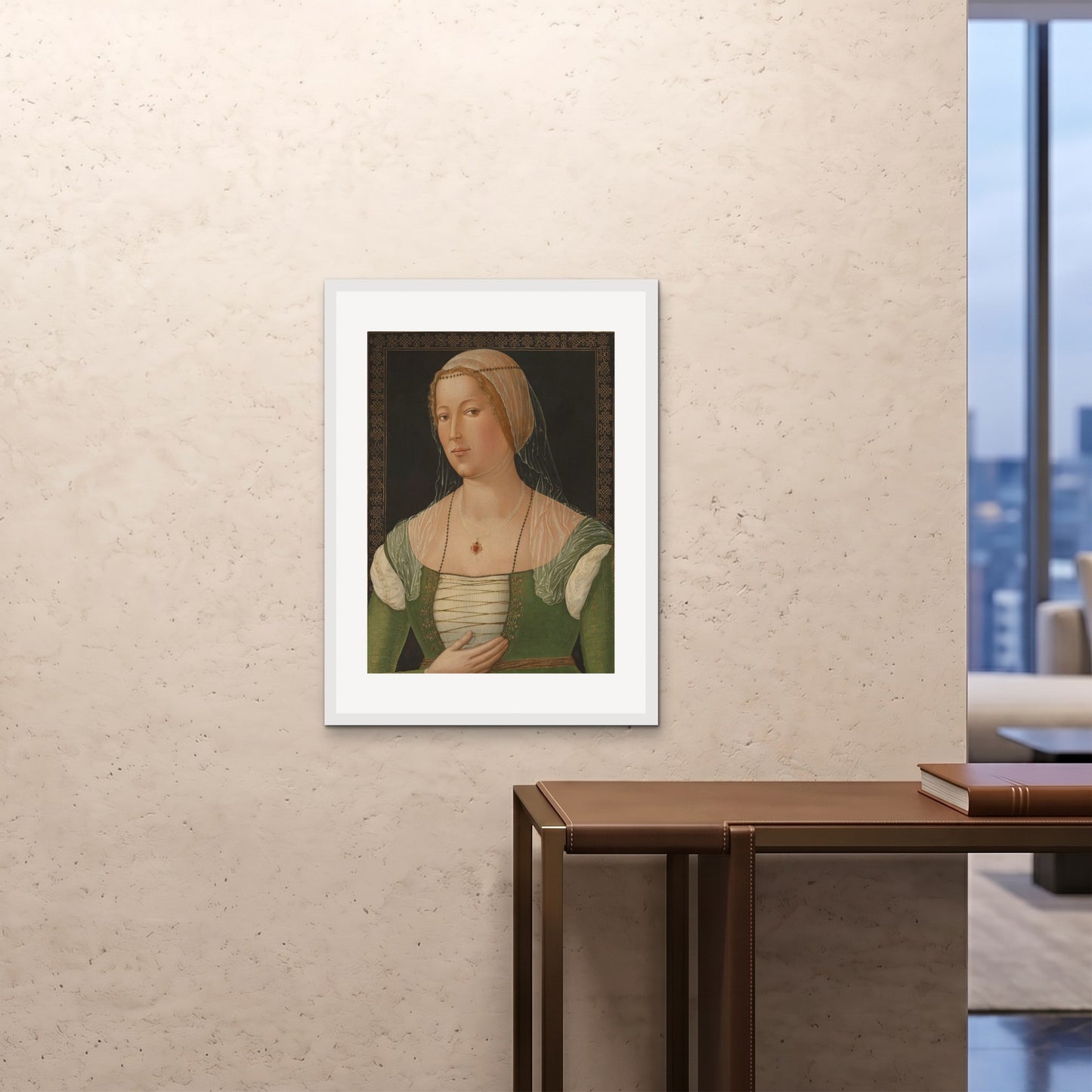 Orlonzo - FRAMED PRINT WHITE 24x3260x80cm ROOM