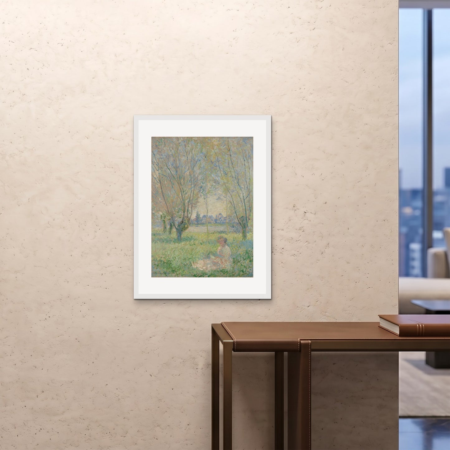 Orlonzo - FRAMED PRINT WHITE 24x3260x80cm ROOM