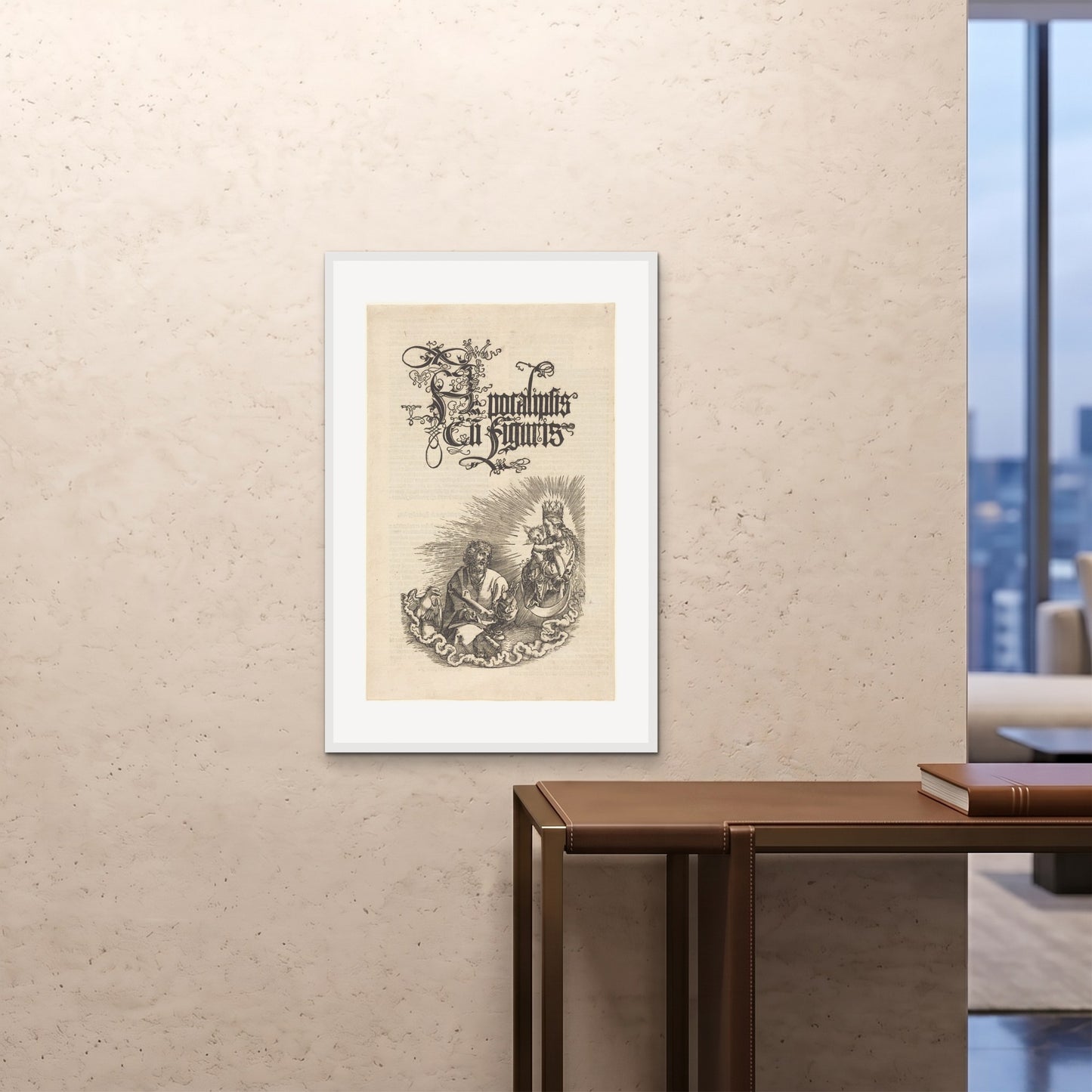 Orlonzo - FRAMED PRINT WHITE 24x3660x90cm ROOM