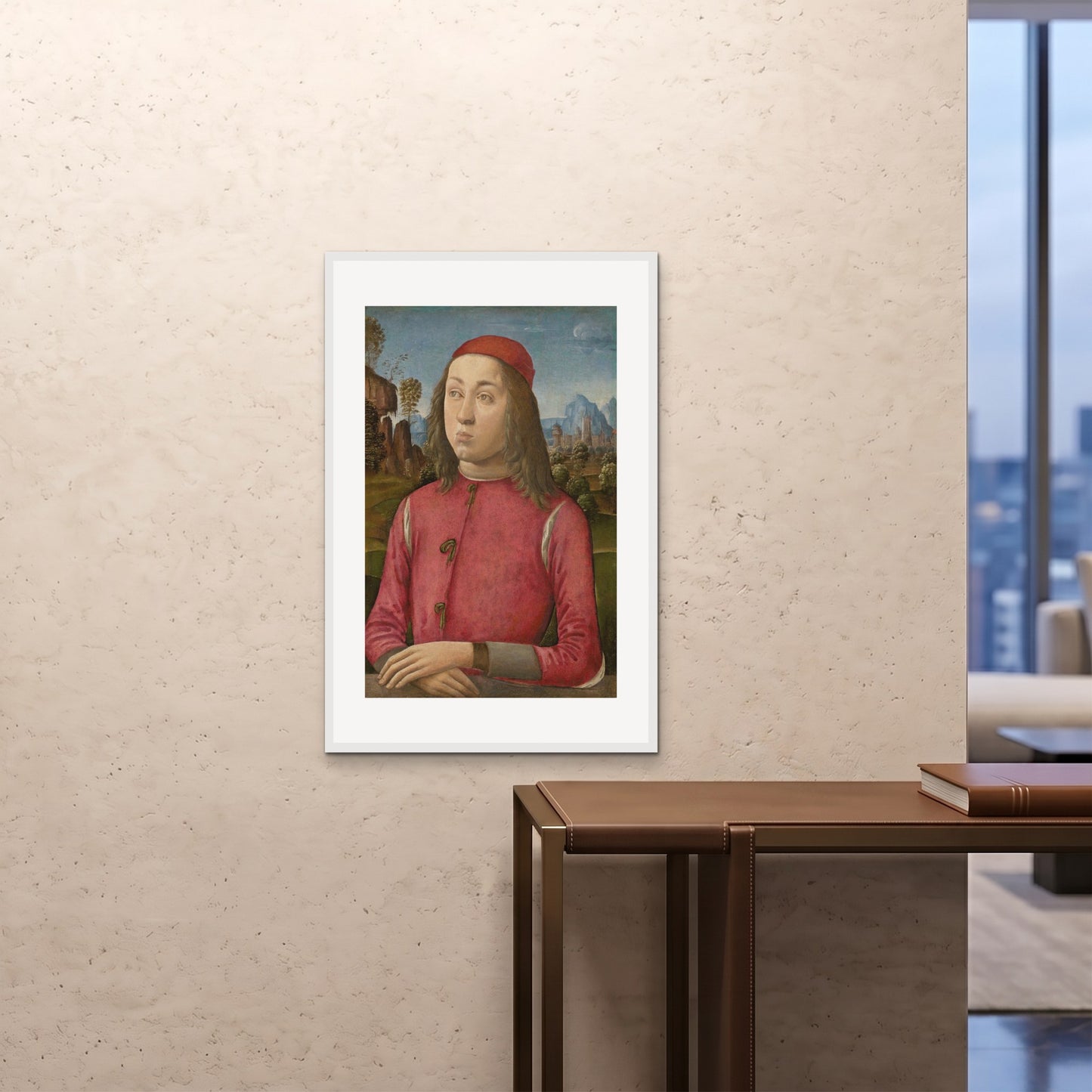 Orlonzo - FRAMED PRINT WHITE 24x3660x90cm ROOM