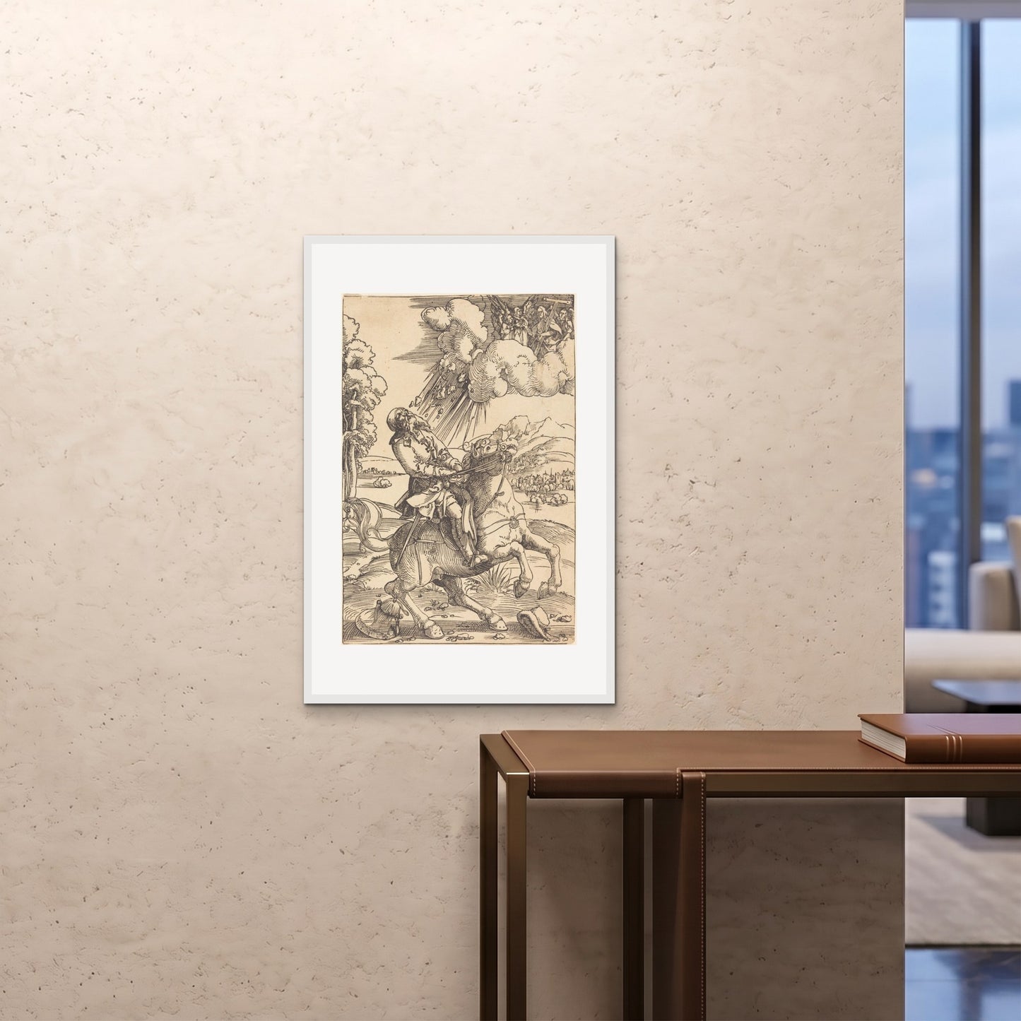 Orlonzo - FRAMED PRINT WHITE 24x3660x90cm ROOM