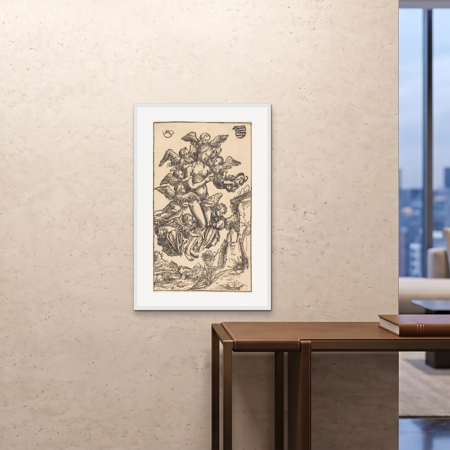 Orlonzo - FRAMED PRINT WHITE 24x3660x90cm ROOM