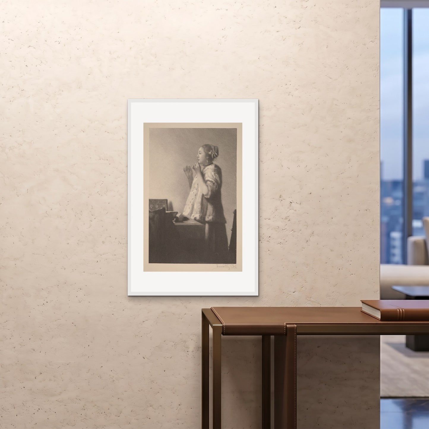 Orlonzo - FRAMED PRINT WHITE 24x3660x90cm ROOM