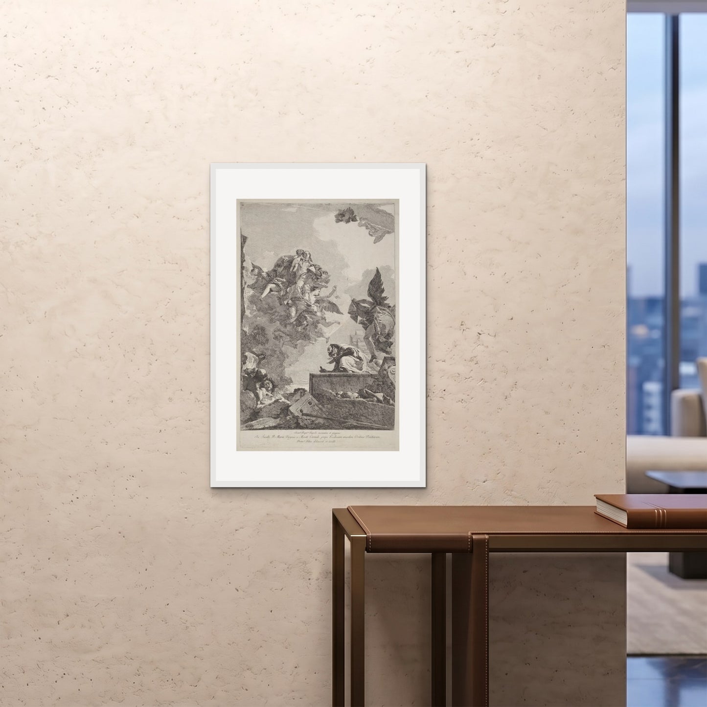Orlonzo - FRAMED PRINT WHITE 24x3660x90cm ROOM
