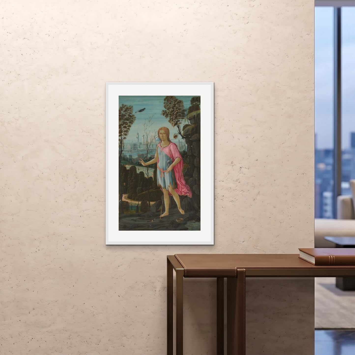 Orlonzo - FRAMED PRINT WHITE 24x3660x90cm ROOM