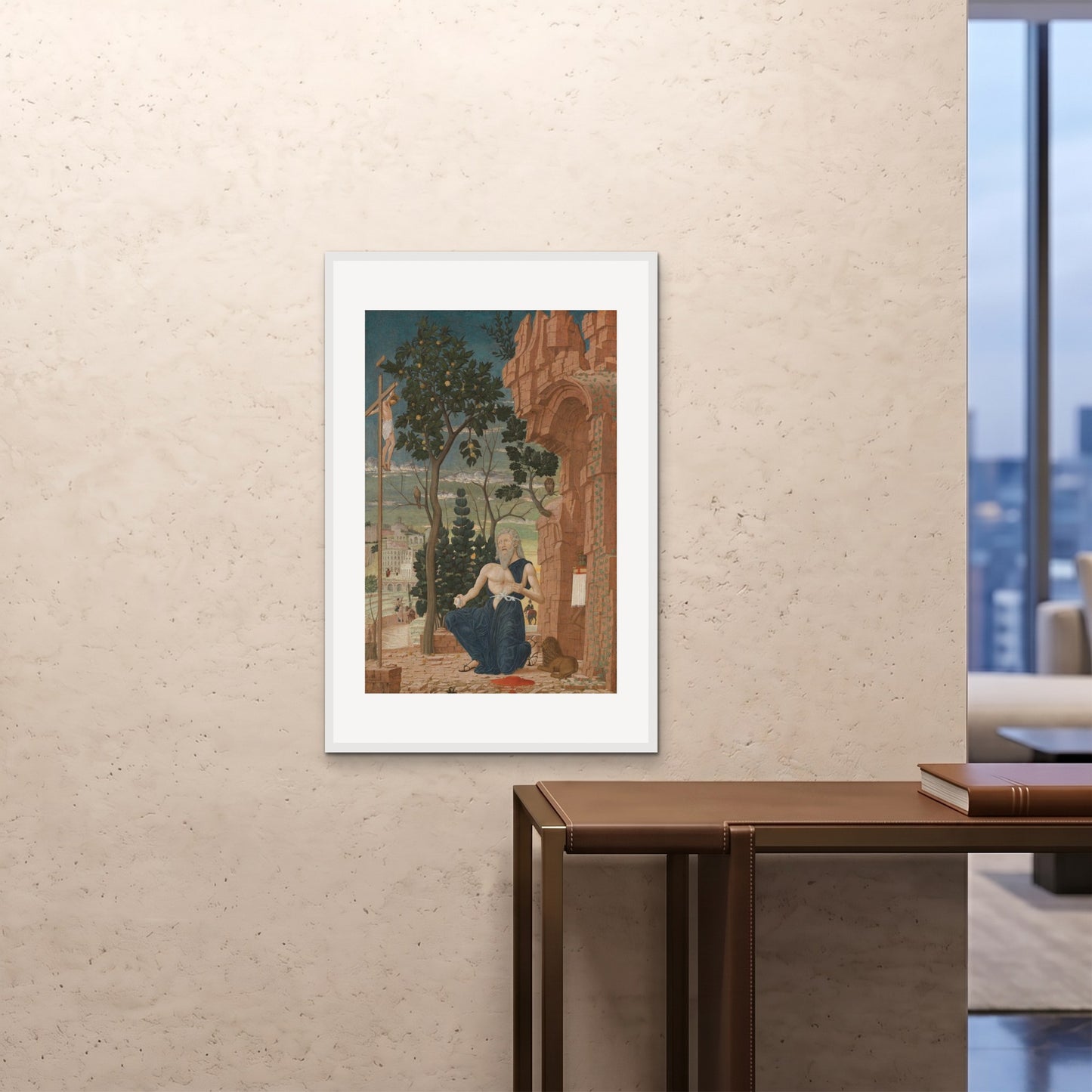 Orlonzo - FRAMED PRINT WHITE 24x3660x90cm ROOM
