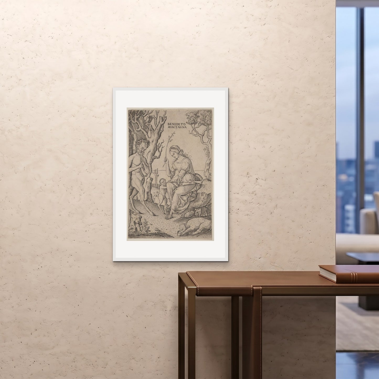 Orlonzo - FRAMED PRINT WHITE 24x3660x90cm ROOM