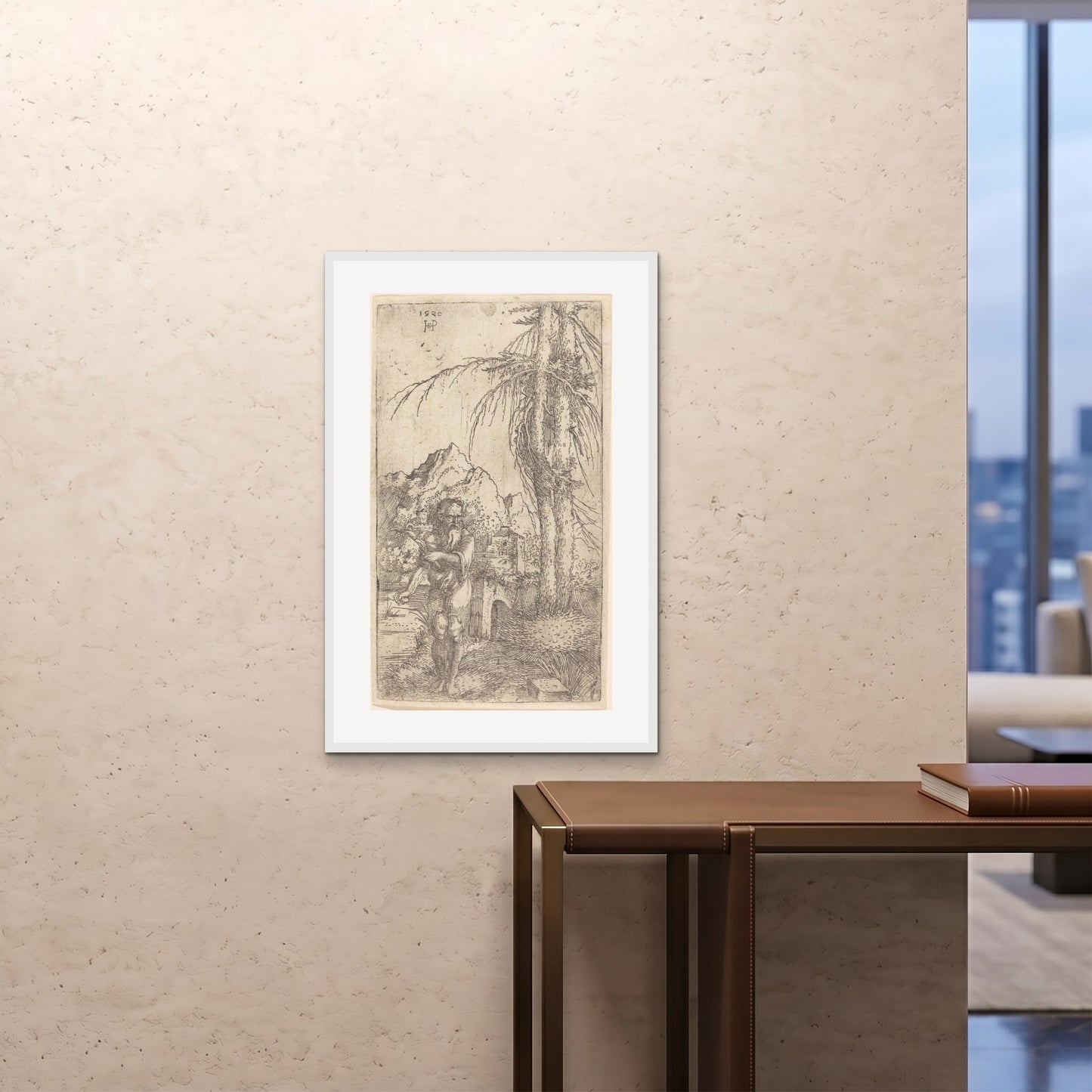 Orlonzo - FRAMED PRINT WHITE 24x3660x90cm ROOM