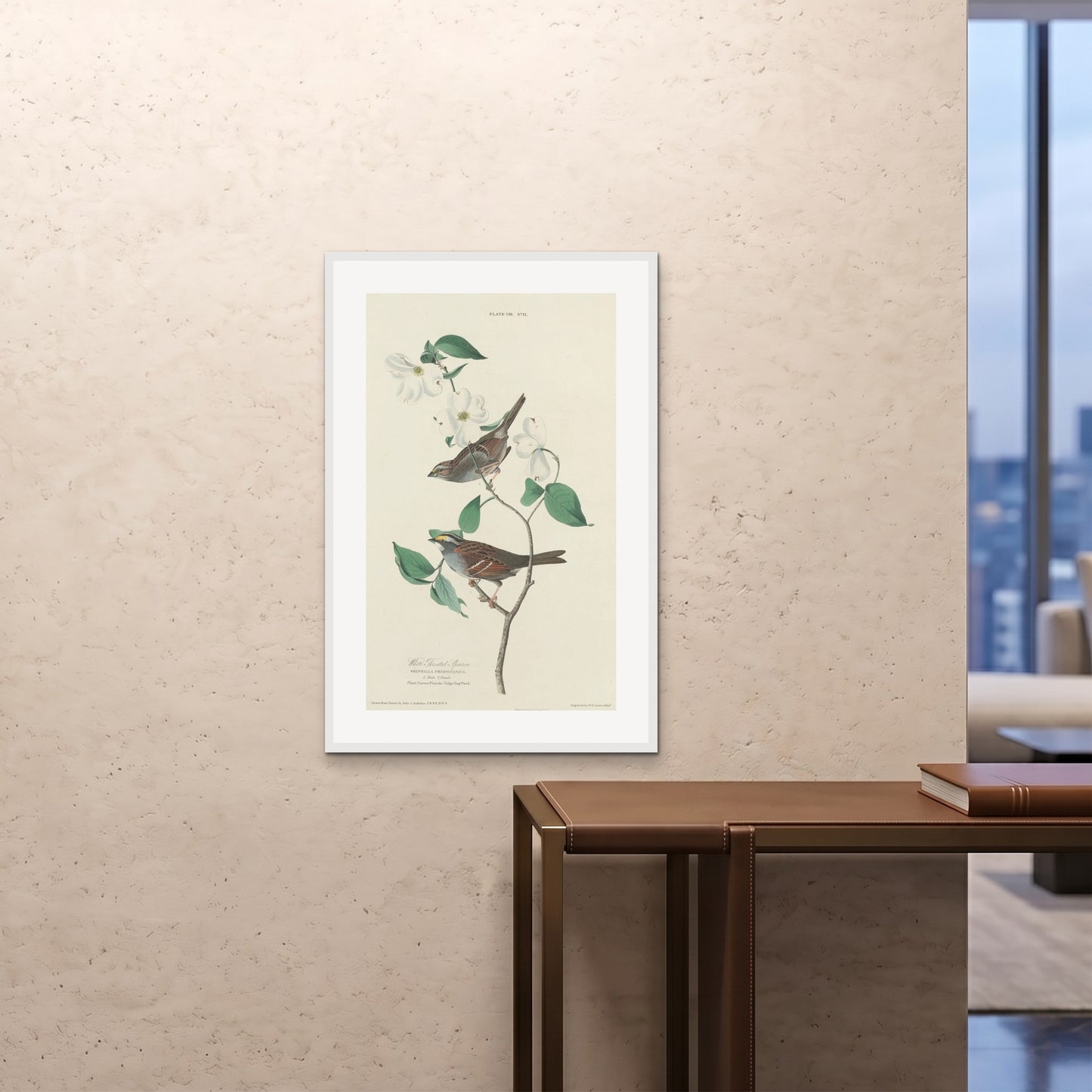 Orlonzo - FRAMED PRINT WHITE 24x3660x90cm ROOM