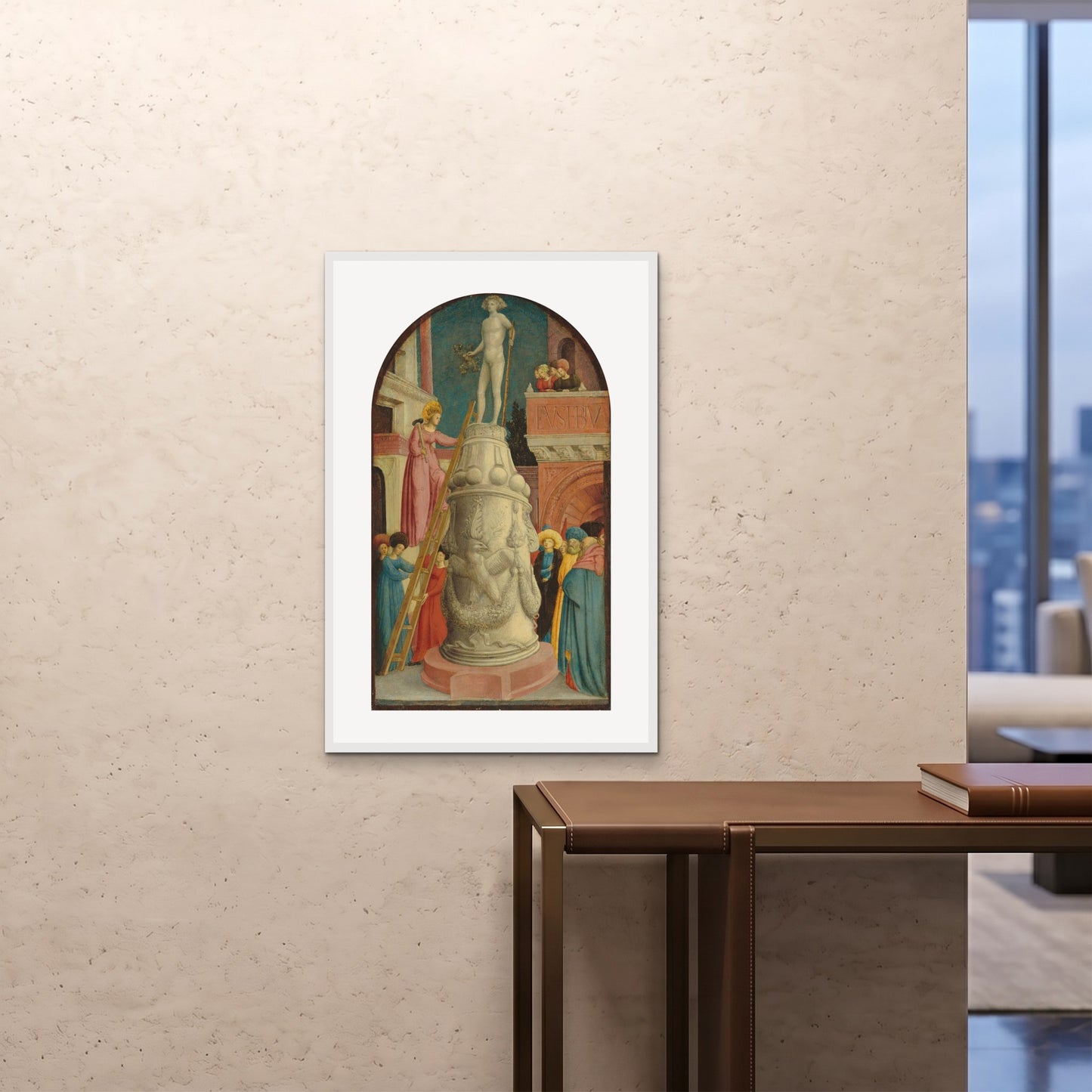 Orlonzo - FRAMED PRINT WHITE 24x3660x90cm ROOM