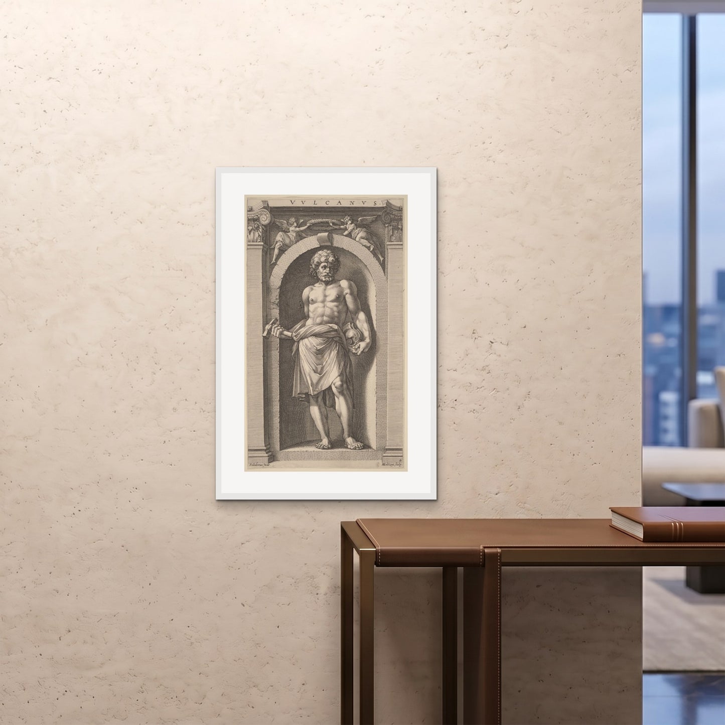 Orlonzo - FRAMED PRINT WHITE 24x3660x90cm ROOM