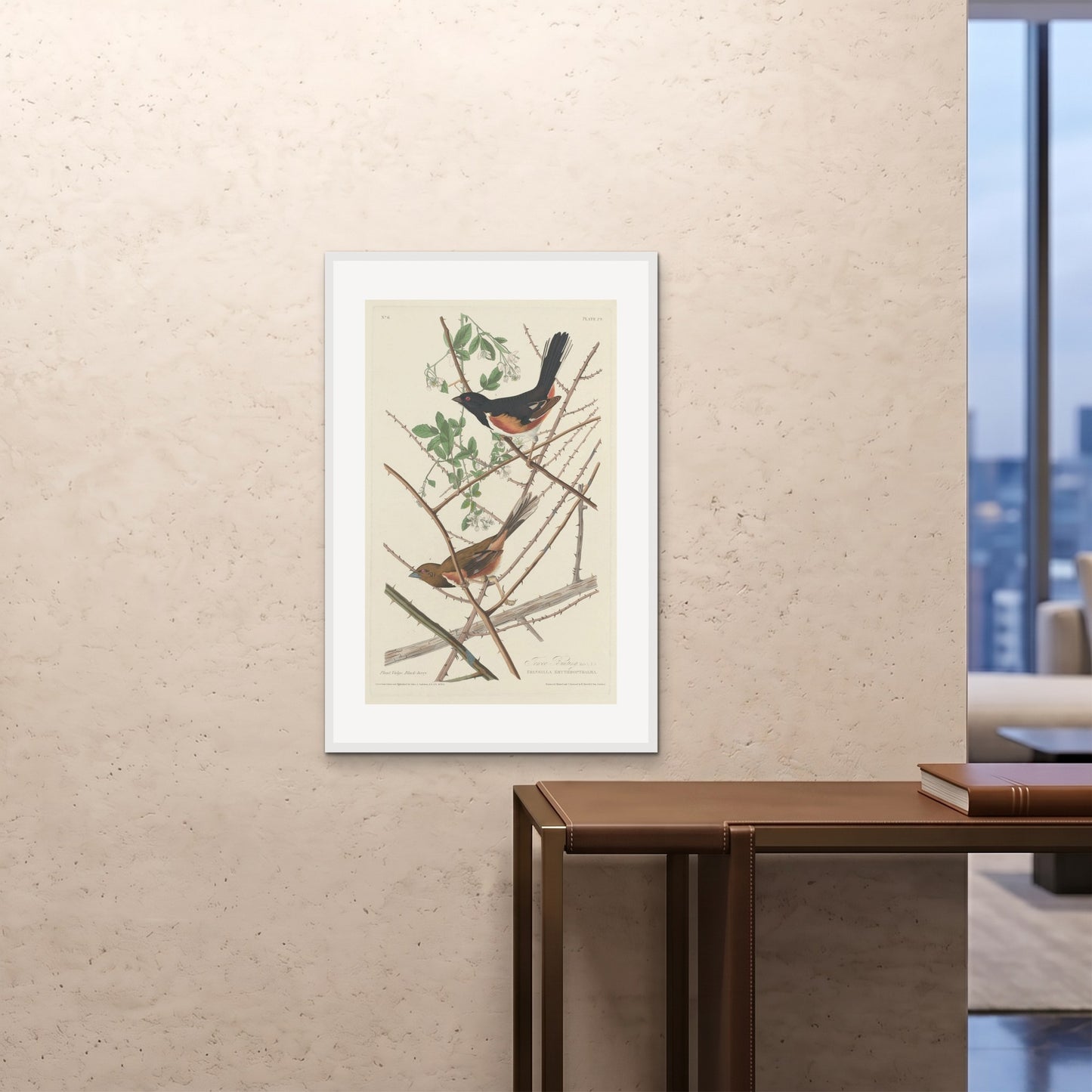 Orlonzo - FRAMED PRINT WHITE 24x3660x90cm ROOM