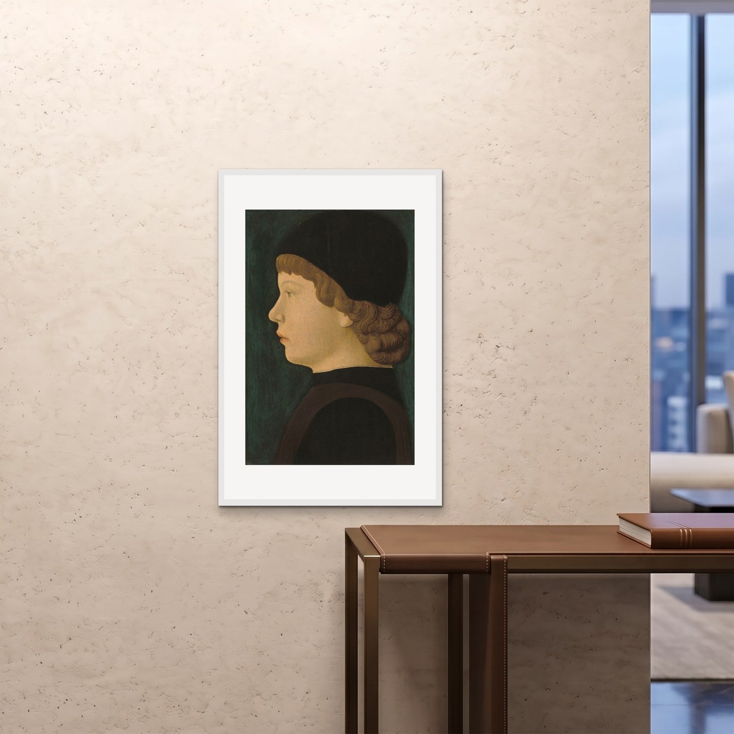 Orlonzo - FRAMED PRINT WHITE 24x3660x90cm ROOM