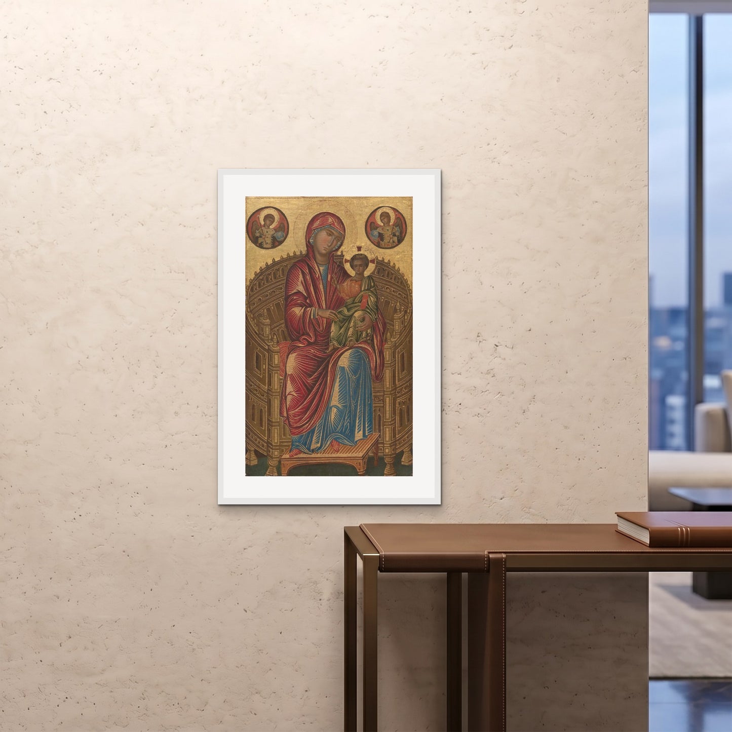 Orlonzo - FRAMED PRINT WHITE 24x3660x90cm ROOM