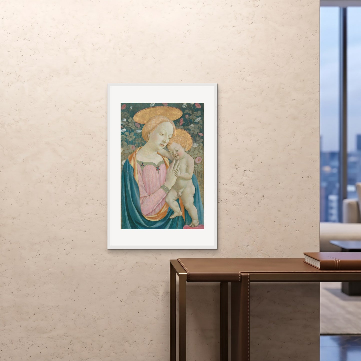 Orlonzo - FRAMED PRINT WHITE 24x3660x90cm ROOM