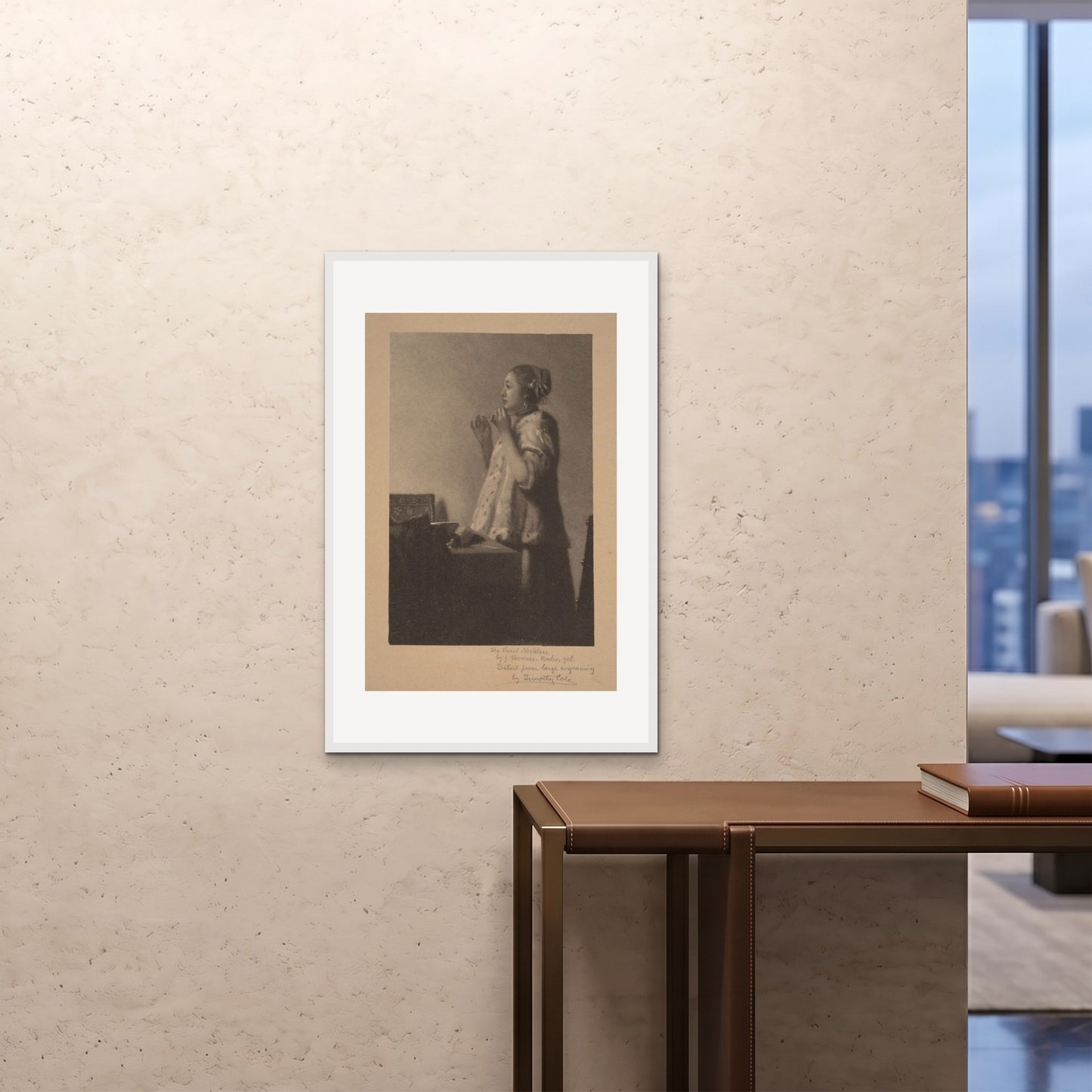 Orlonzo - FRAMED PRINT WHITE 24x3660x90cm ROOM