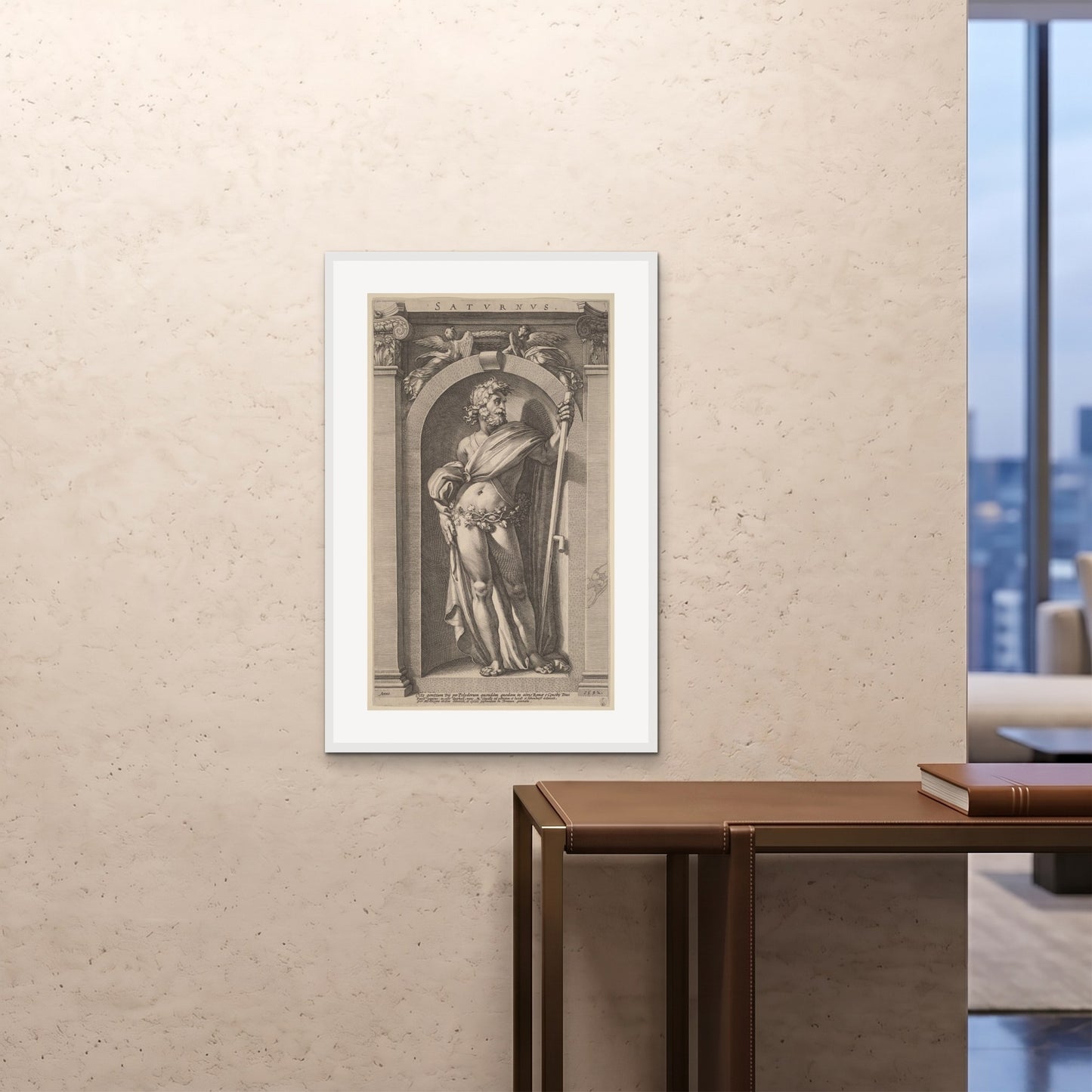 Orlonzo - FRAMED PRINT WHITE 24x3660x90cm ROOM
