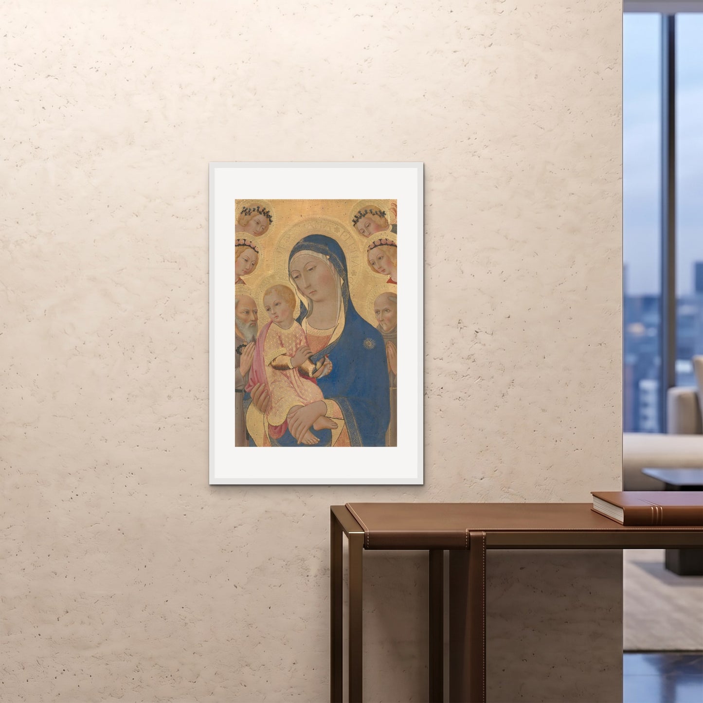 Orlonzo - FRAMED PRINT WHITE 24x3660x90cm ROOM