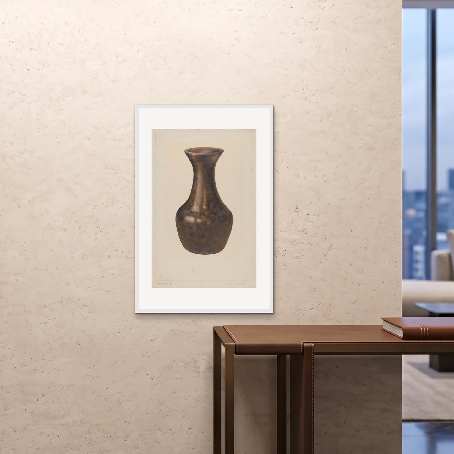 Orlonzo - FRAMED PRINT WHITE 24x3660x90cm ROOM