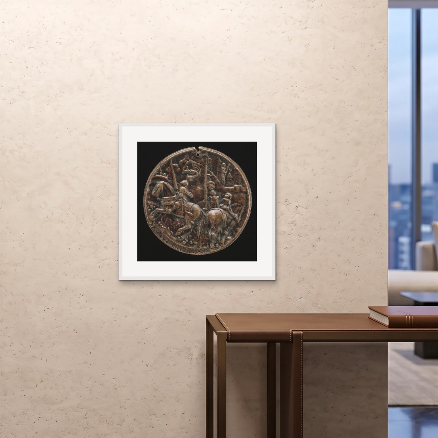 Orlonzo - FRAMED PRINT WHITE 28x2870x70cm ROOM
