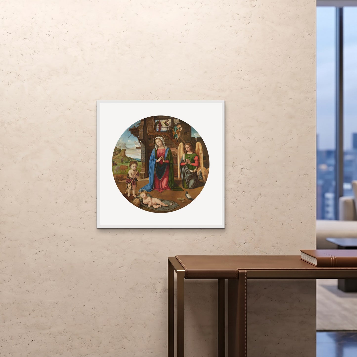 Orlonzo - FRAMED PRINT WHITE 28x2870x70cm ROOM