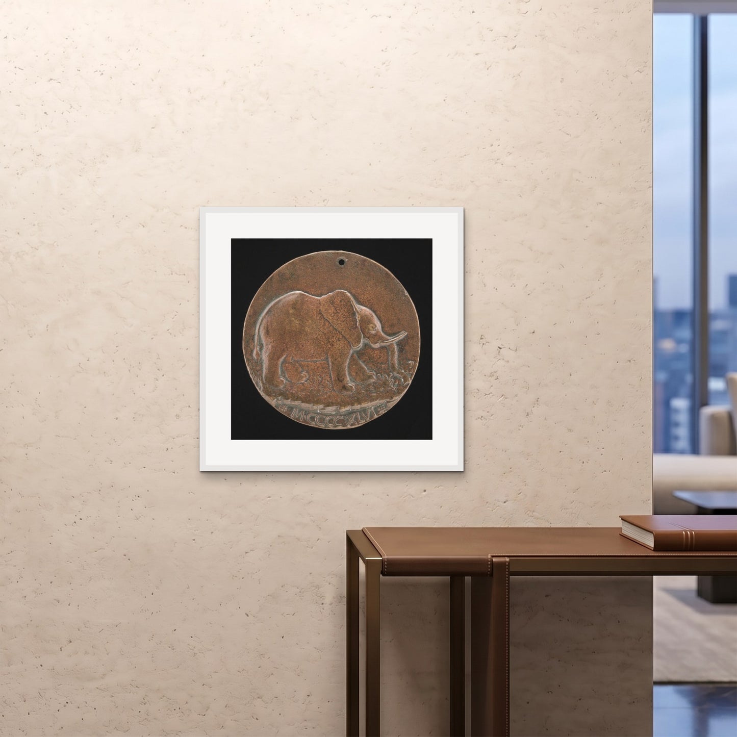 Orlonzo - FRAMED PRINT WHITE 28x2870x70cm ROOM