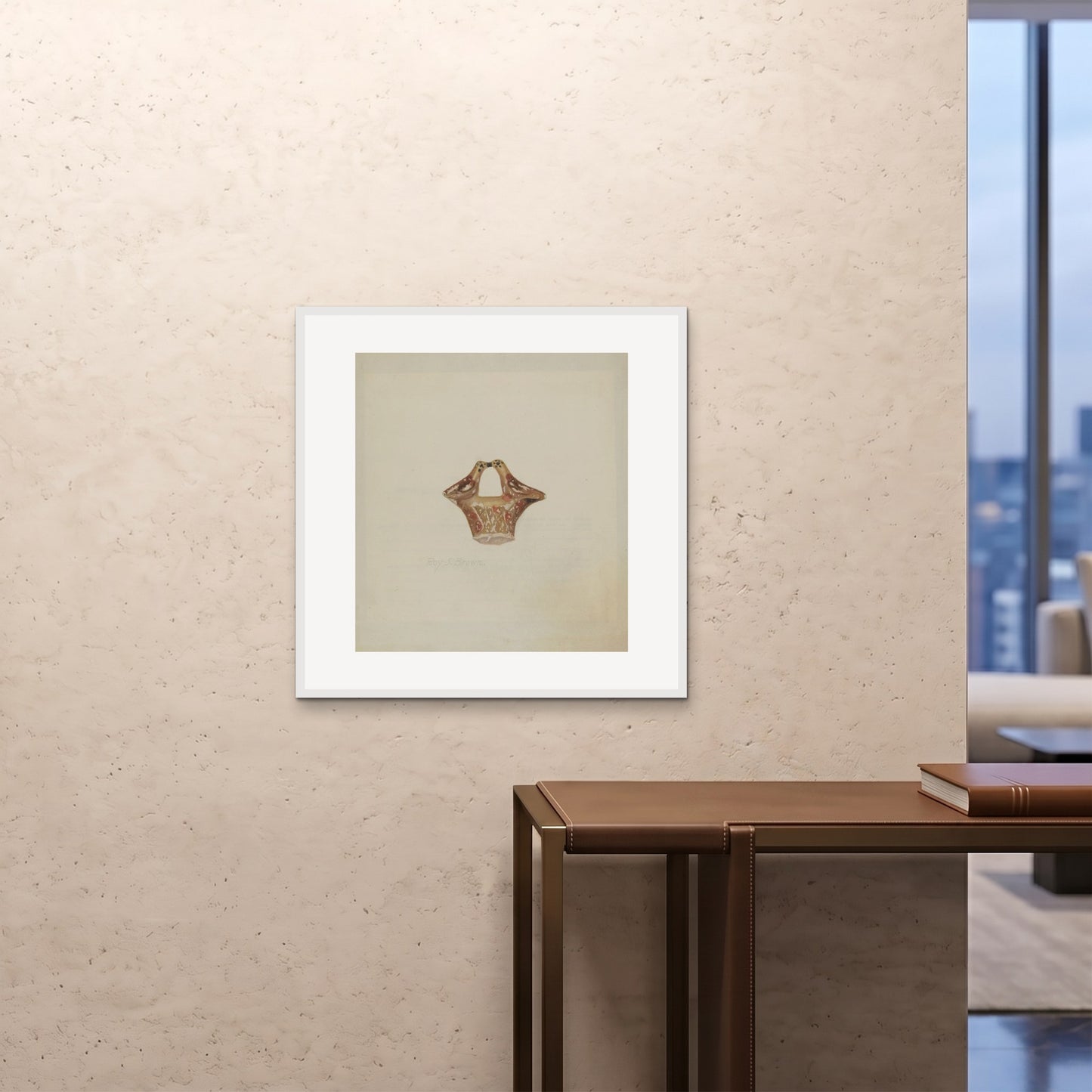 Orlonzo - FRAMED PRINT WHITE 28x2870x70cm ROOM