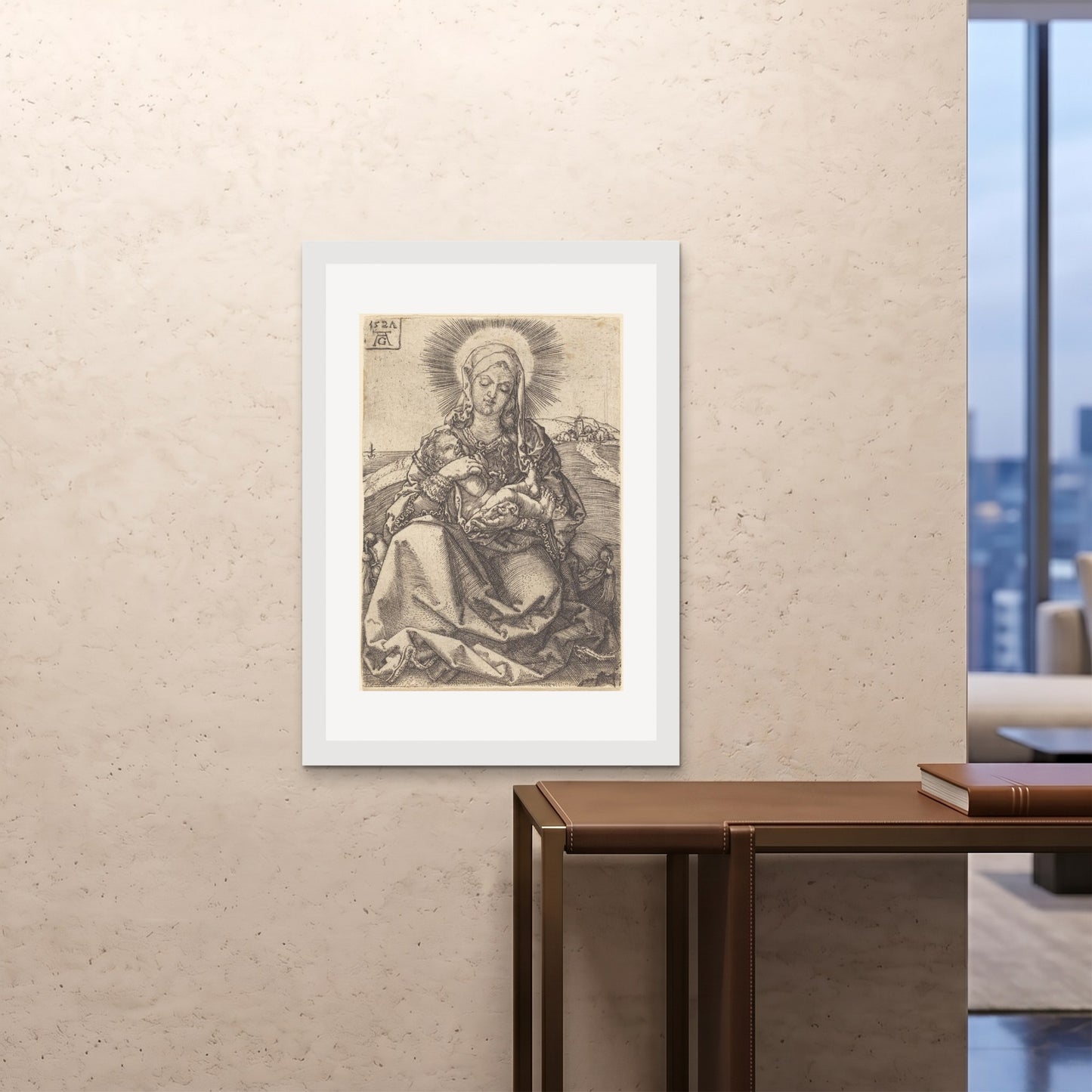 Orlonzo - FRAMED PRINT WHITE 28x4070x100cm ROOM