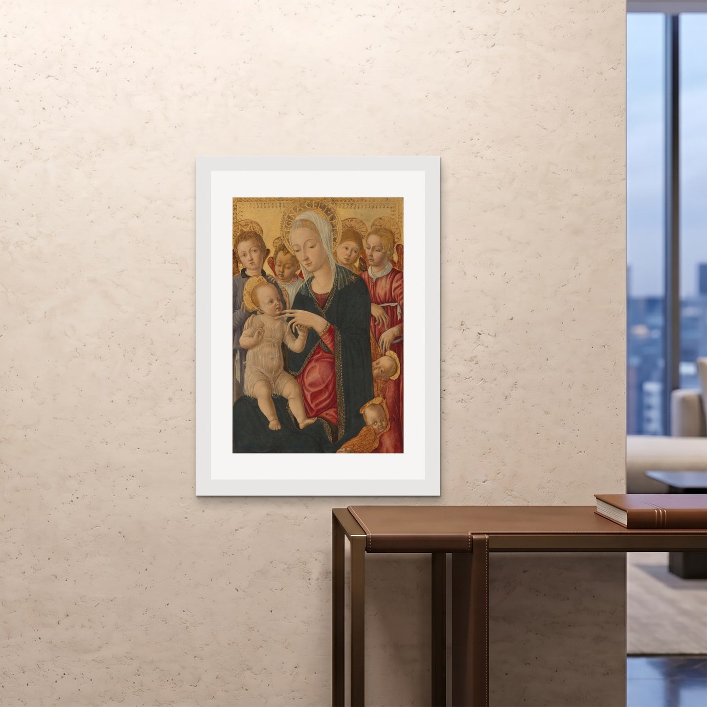 Orlonzo - FRAMED PRINT WHITE 28x4070x100cm ROOM